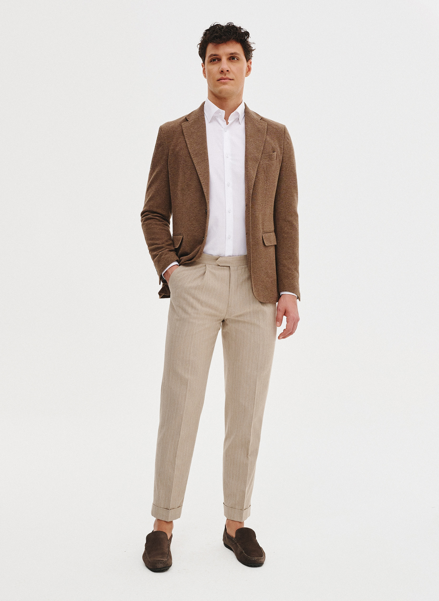 PAKO LORENTE - Brązowa marynarka z dzianiny - Pako Lorente