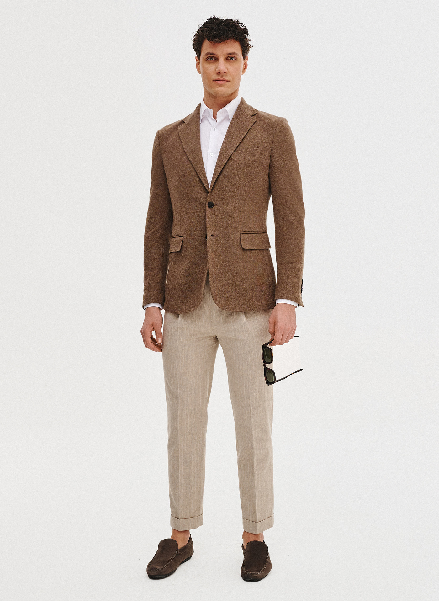 PAKO LORENTE - Brązowa marynarka z dzianiny - Pako Lorente