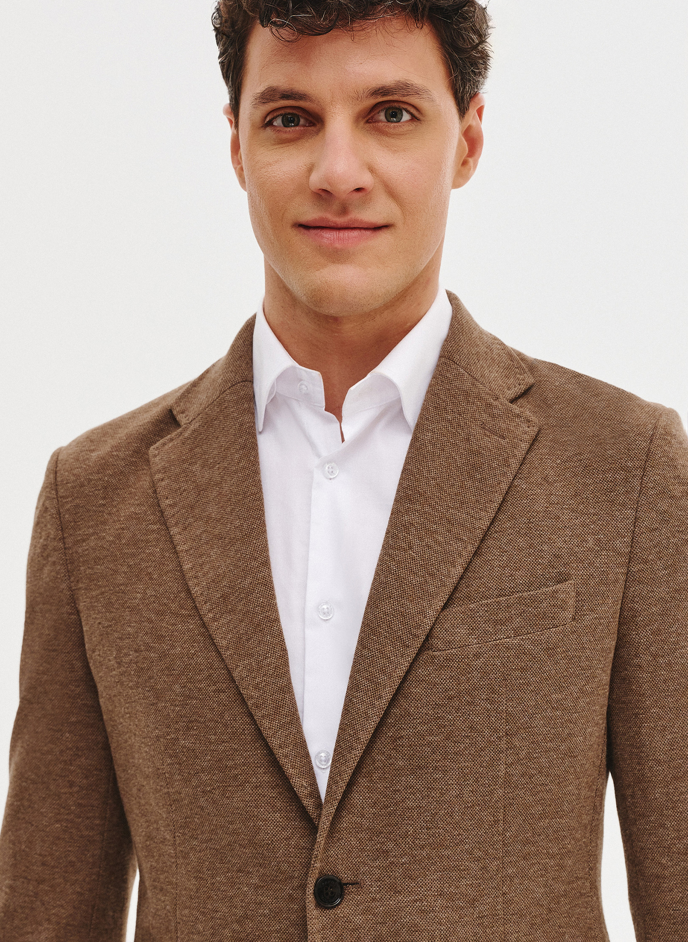 PAKO LORENTE - Brązowa marynarka z dzianiny - Pako Lorente