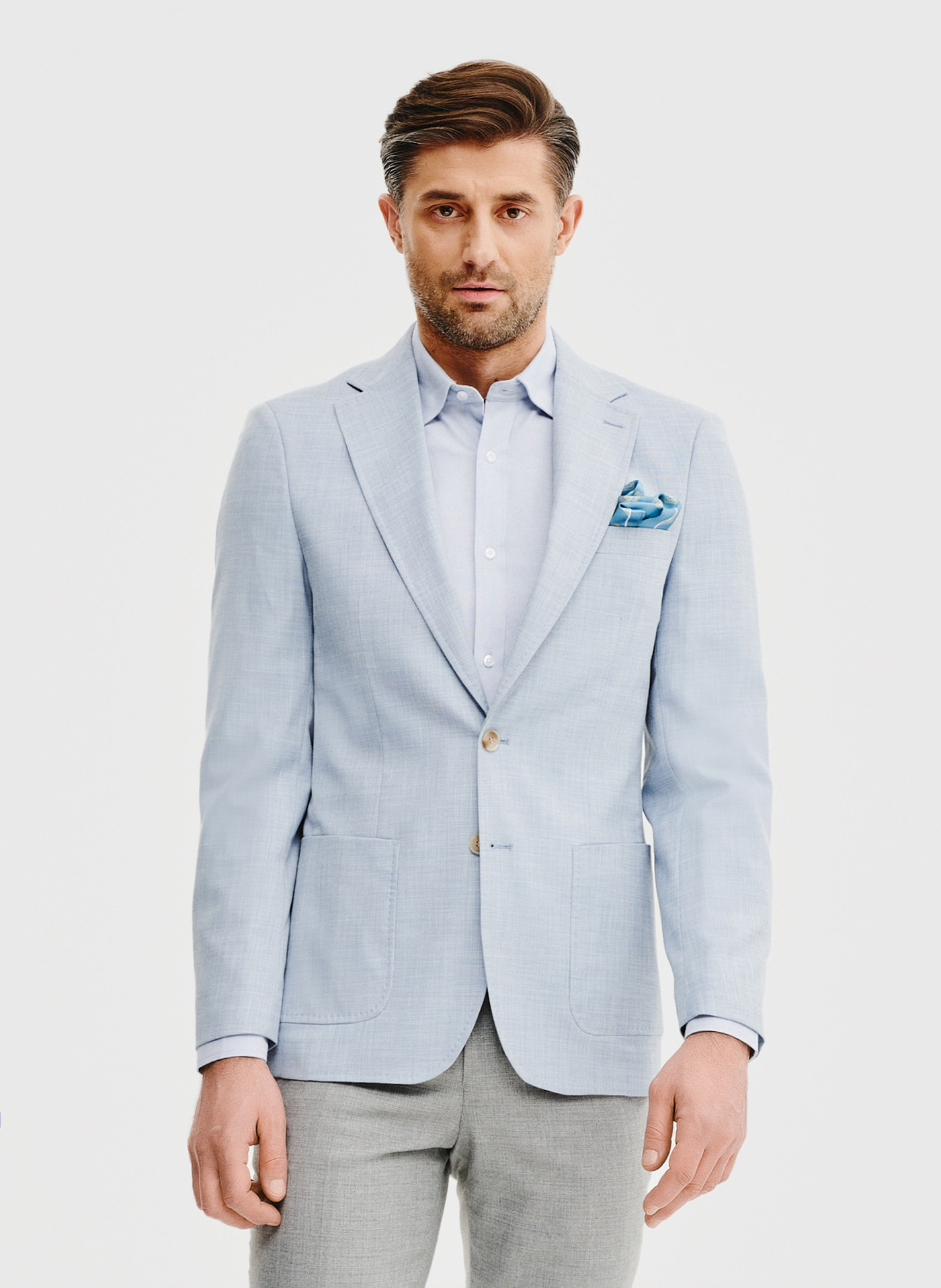 Casualowa marynarka męska w kolorze niebieskim - Pako Lorente