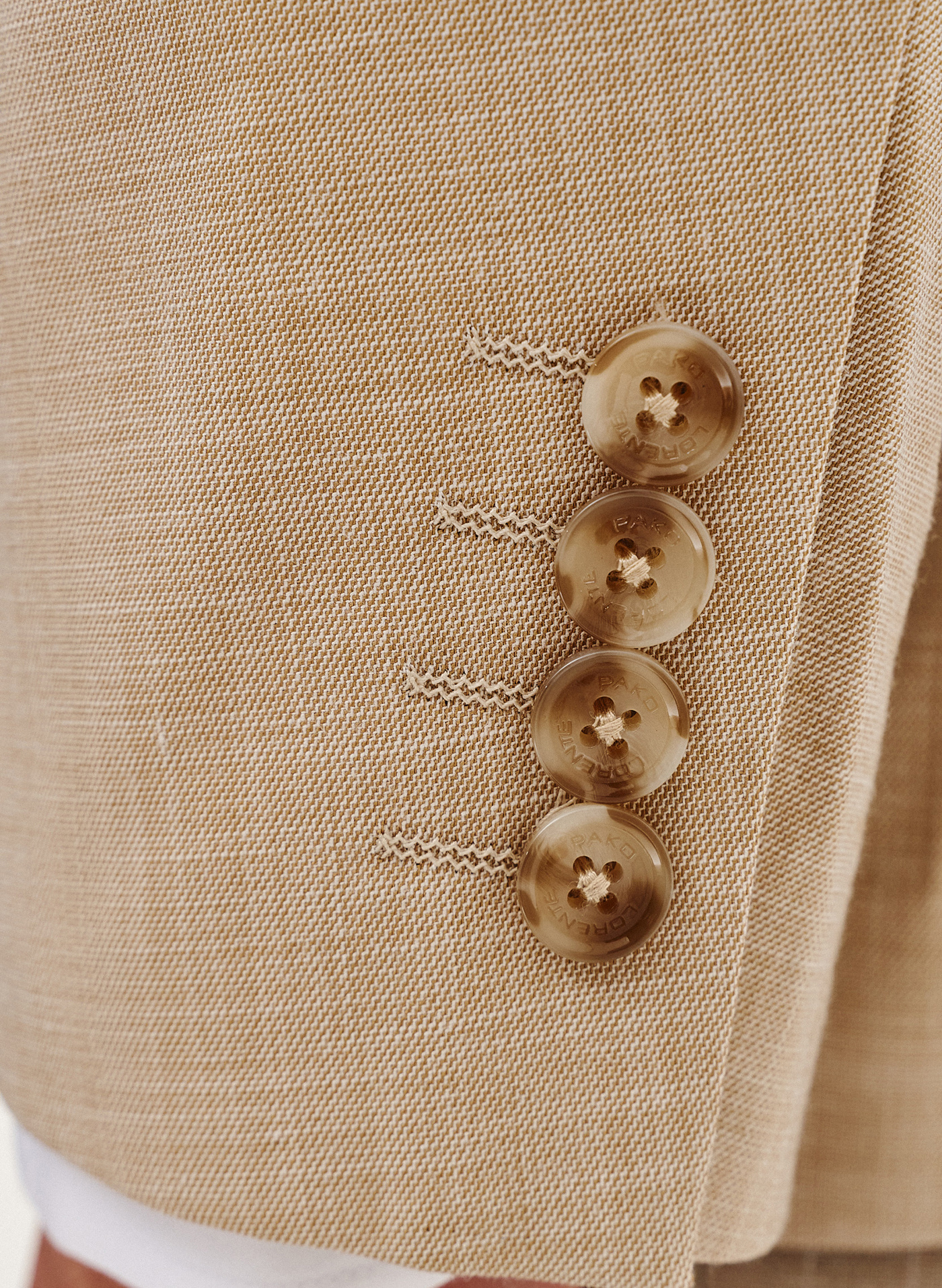 Casualowa marynarka męska w kolorze beżowym - Pako Lorente