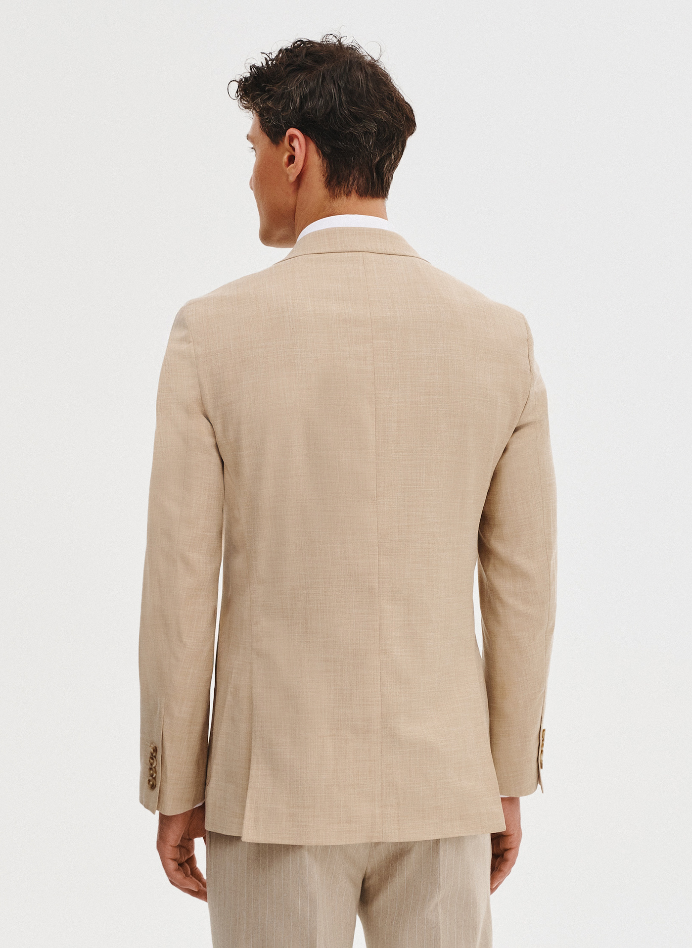 Casualowa marynarka męska w kolorze beżowym - Pako Lorente