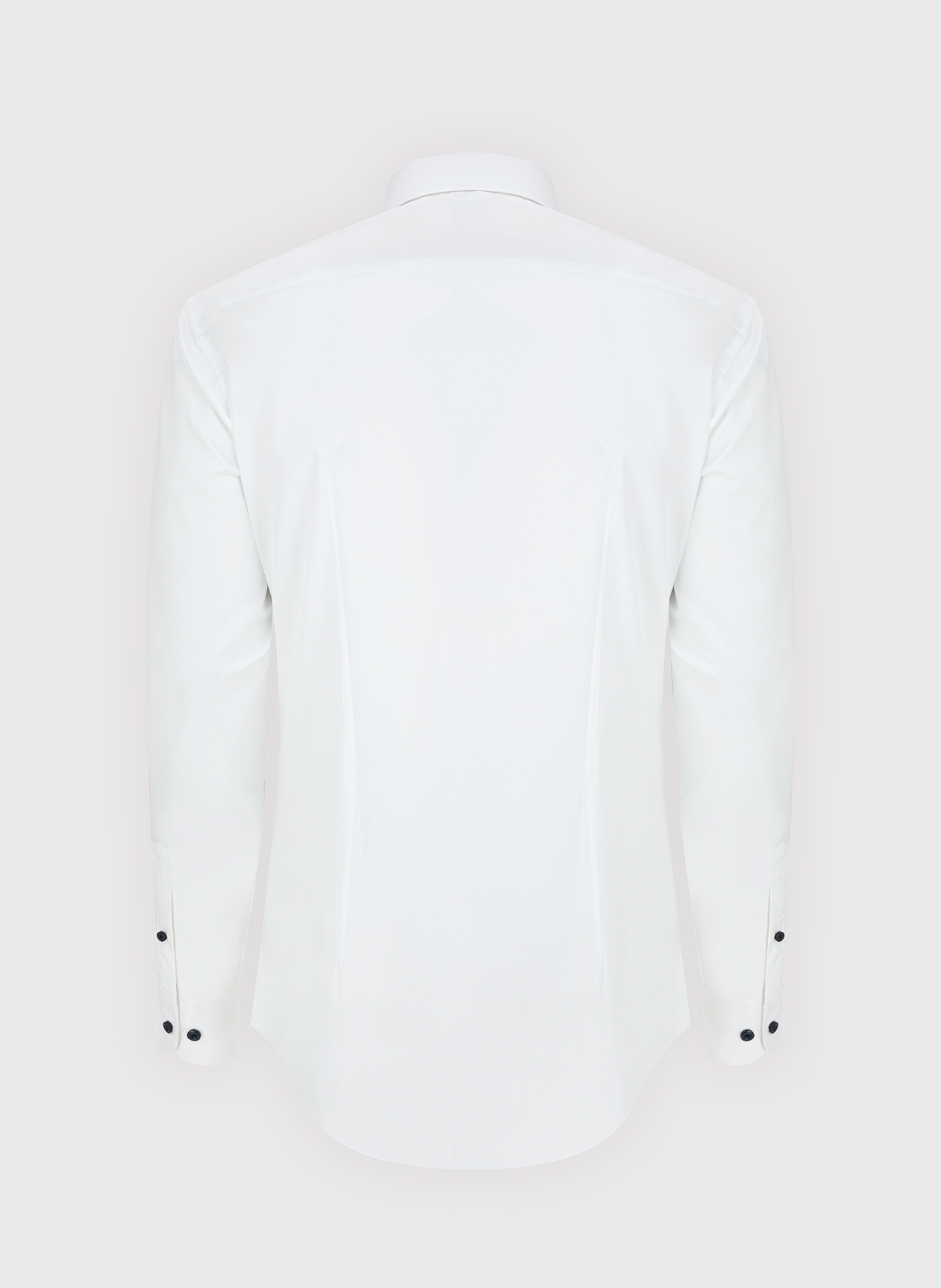 Gładka bawełniana koszula męska długi rękaw - Pako Lorente