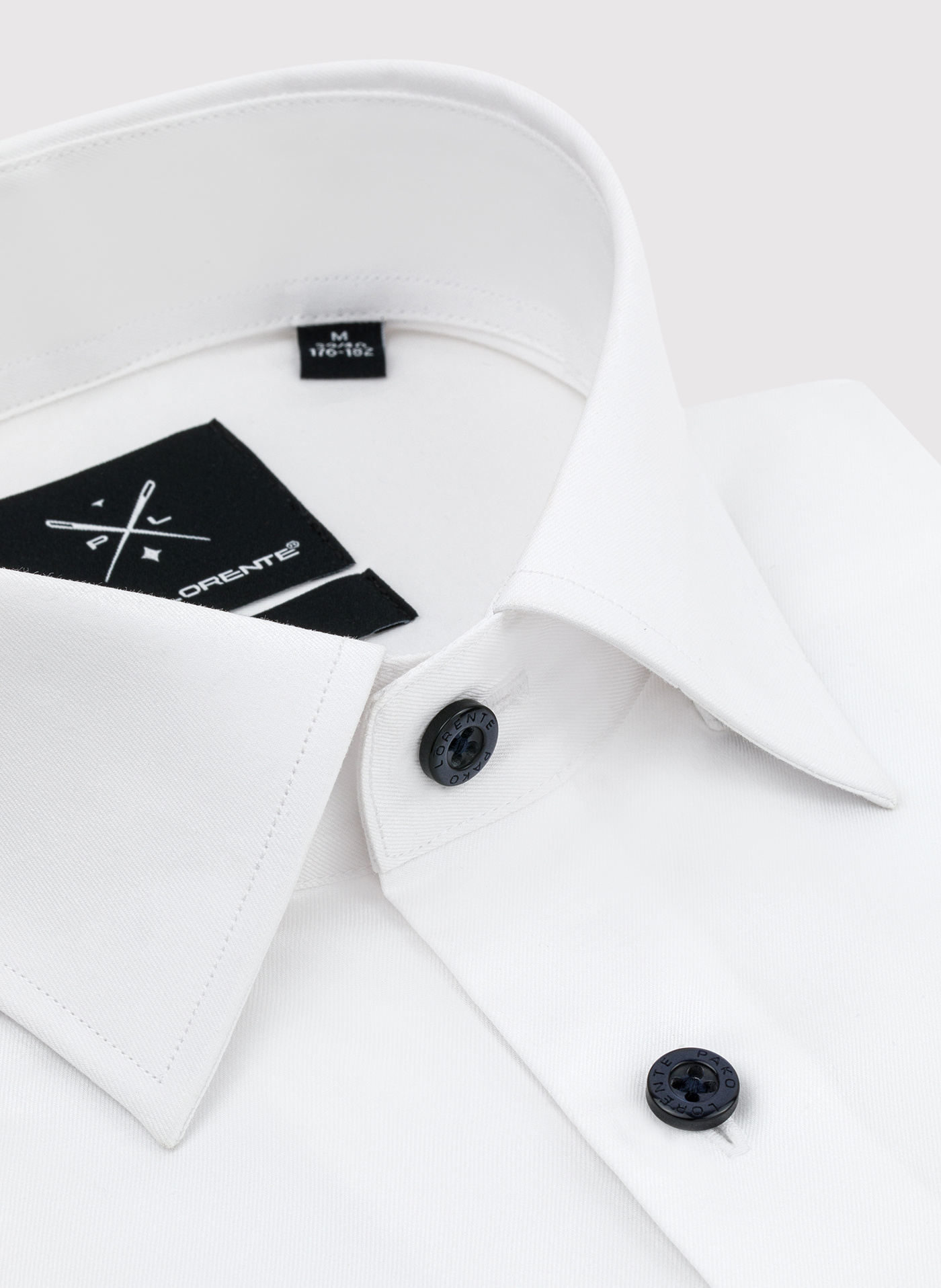 Gładka bawełniana koszula męska długi rękaw - Pako Lorente