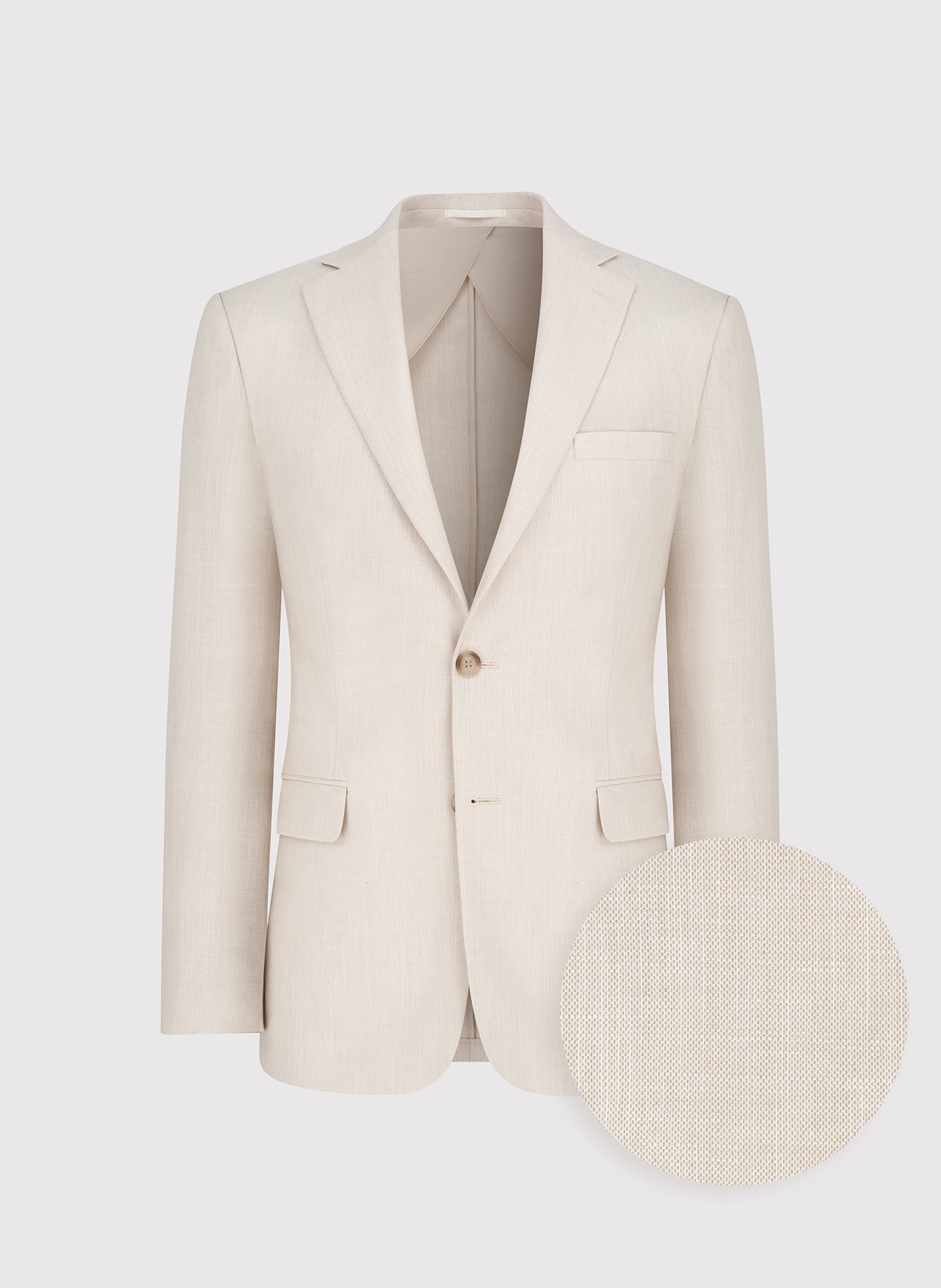 PAO LORENTE - Beżowa marynarka garniturowa z lnem - Pako Lorente
