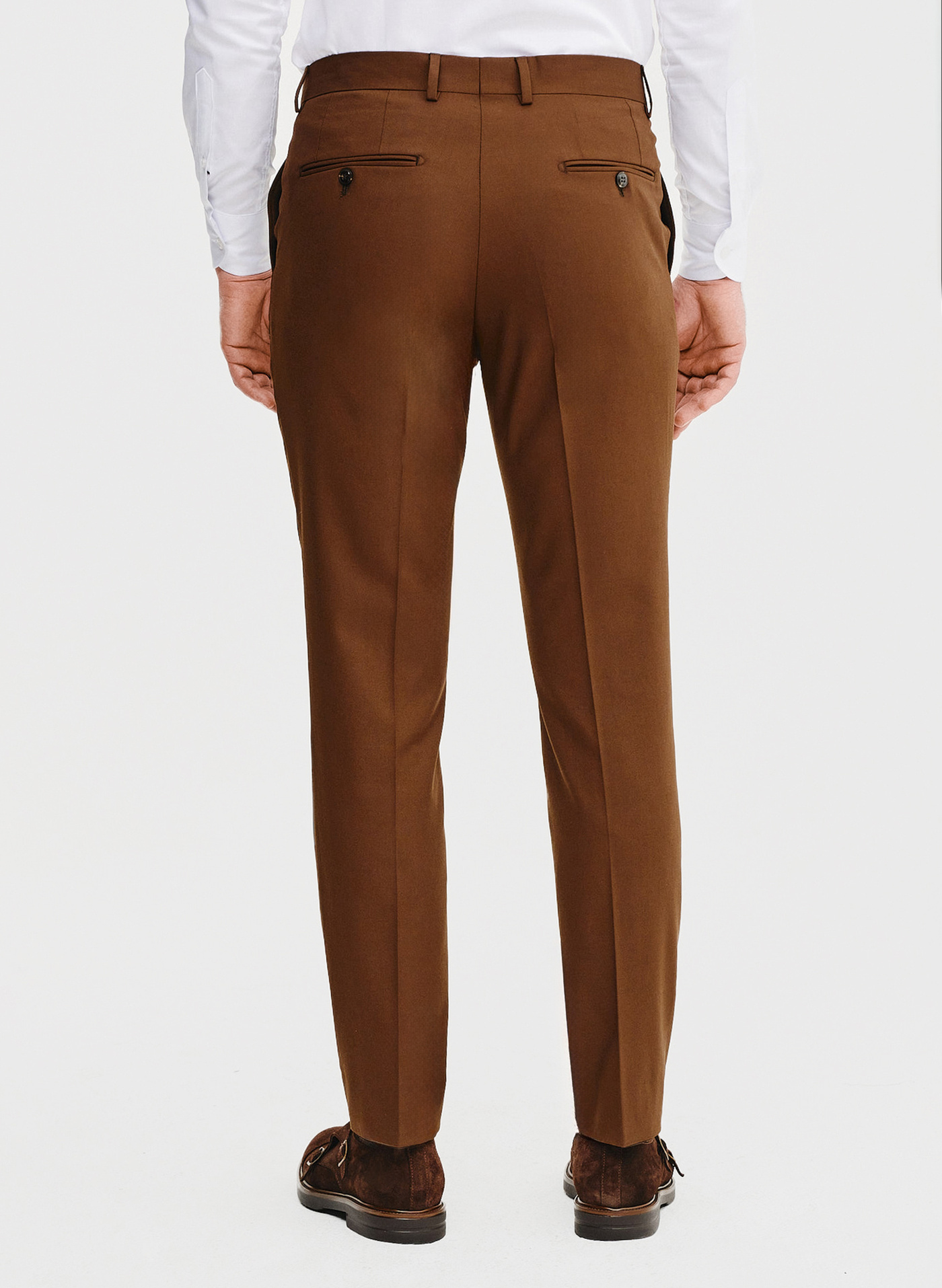 Brązowe spodnie ganiturowe - Pako Lorente
