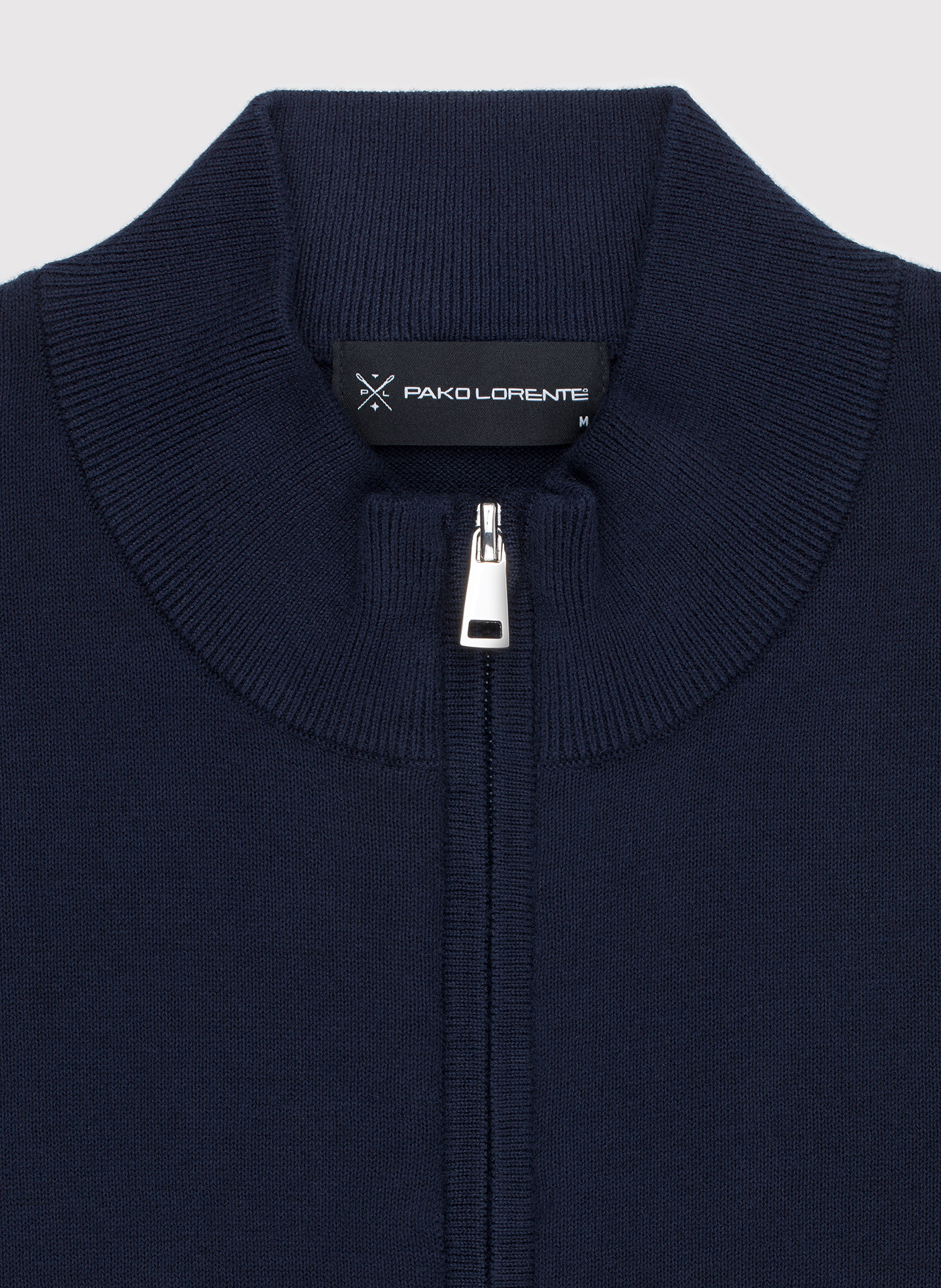 Męski sweter z kołnierzykiem polo - Pako Lorente