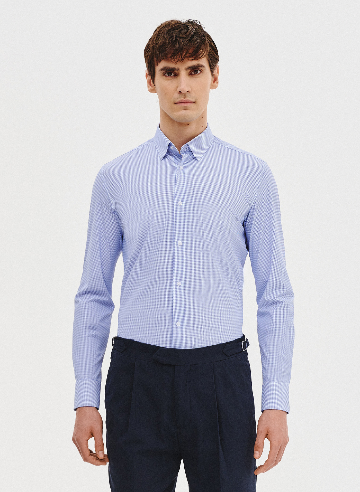 PAKO LORENTE - Dzianinowa koszula męska w pepitkę - Pako Lorente