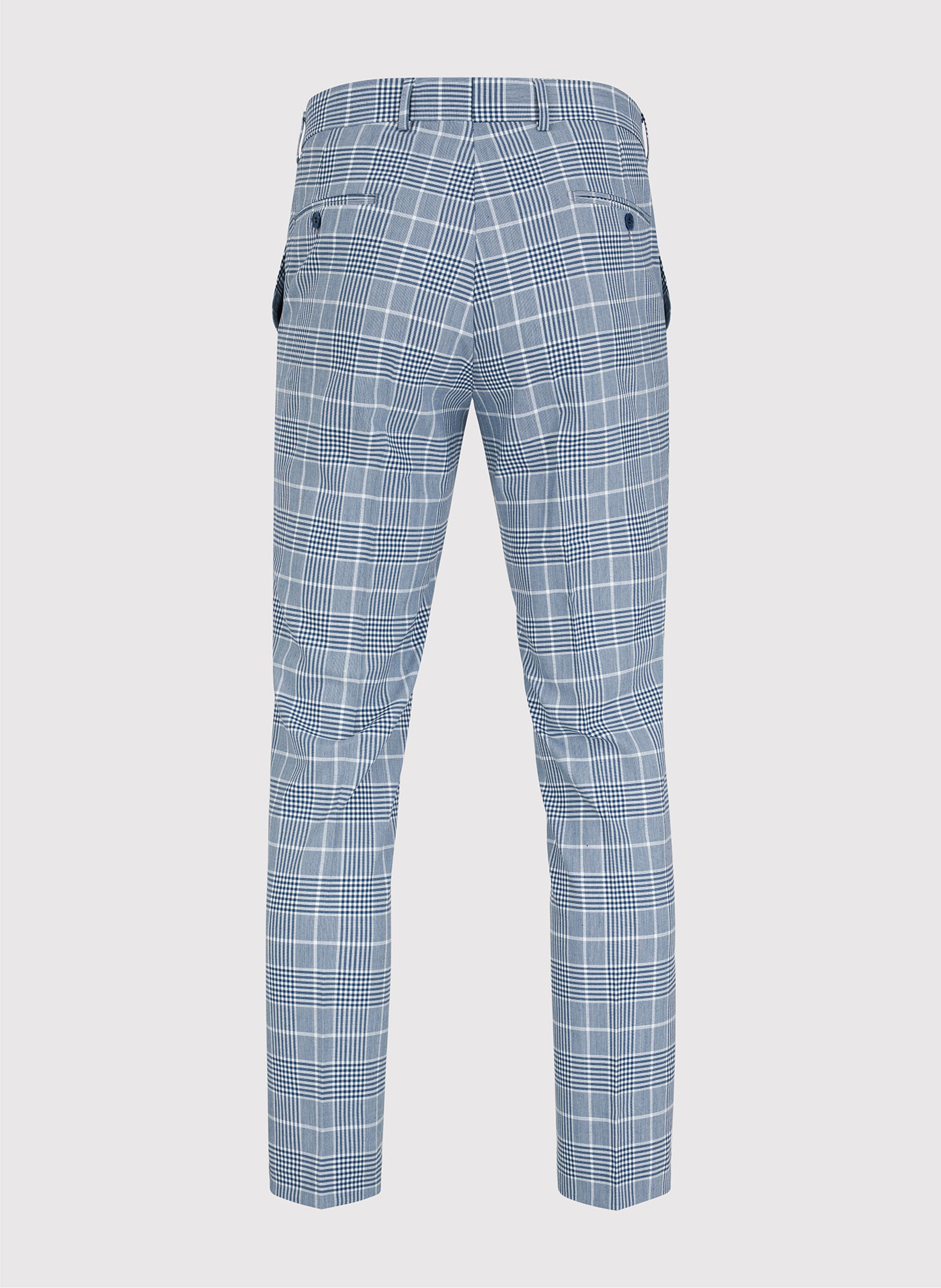 Niebieskie spodnie garniturowe w kratę - Pako Lorente