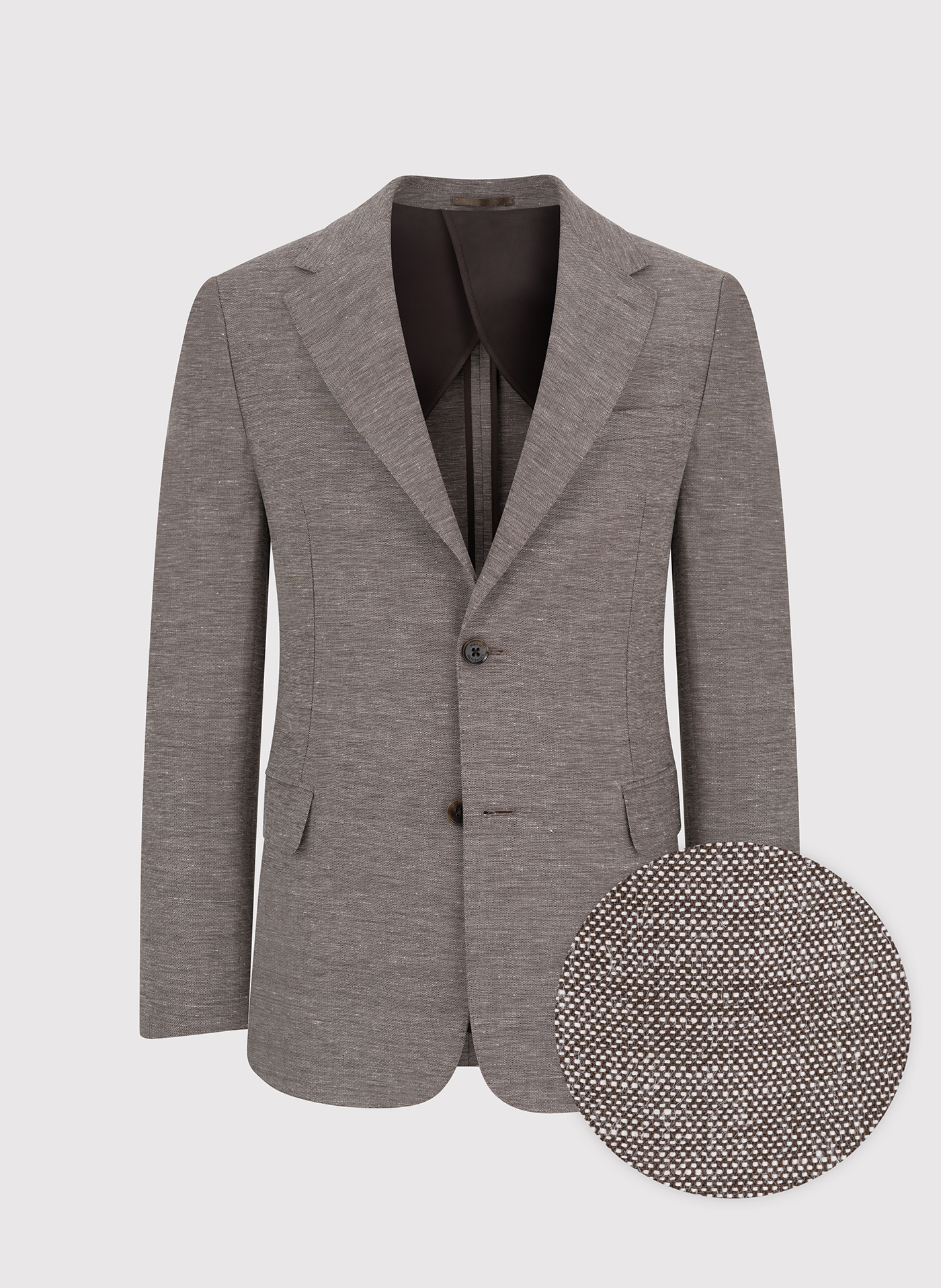 Brązowa marynarka z lnem - Pako Lorente