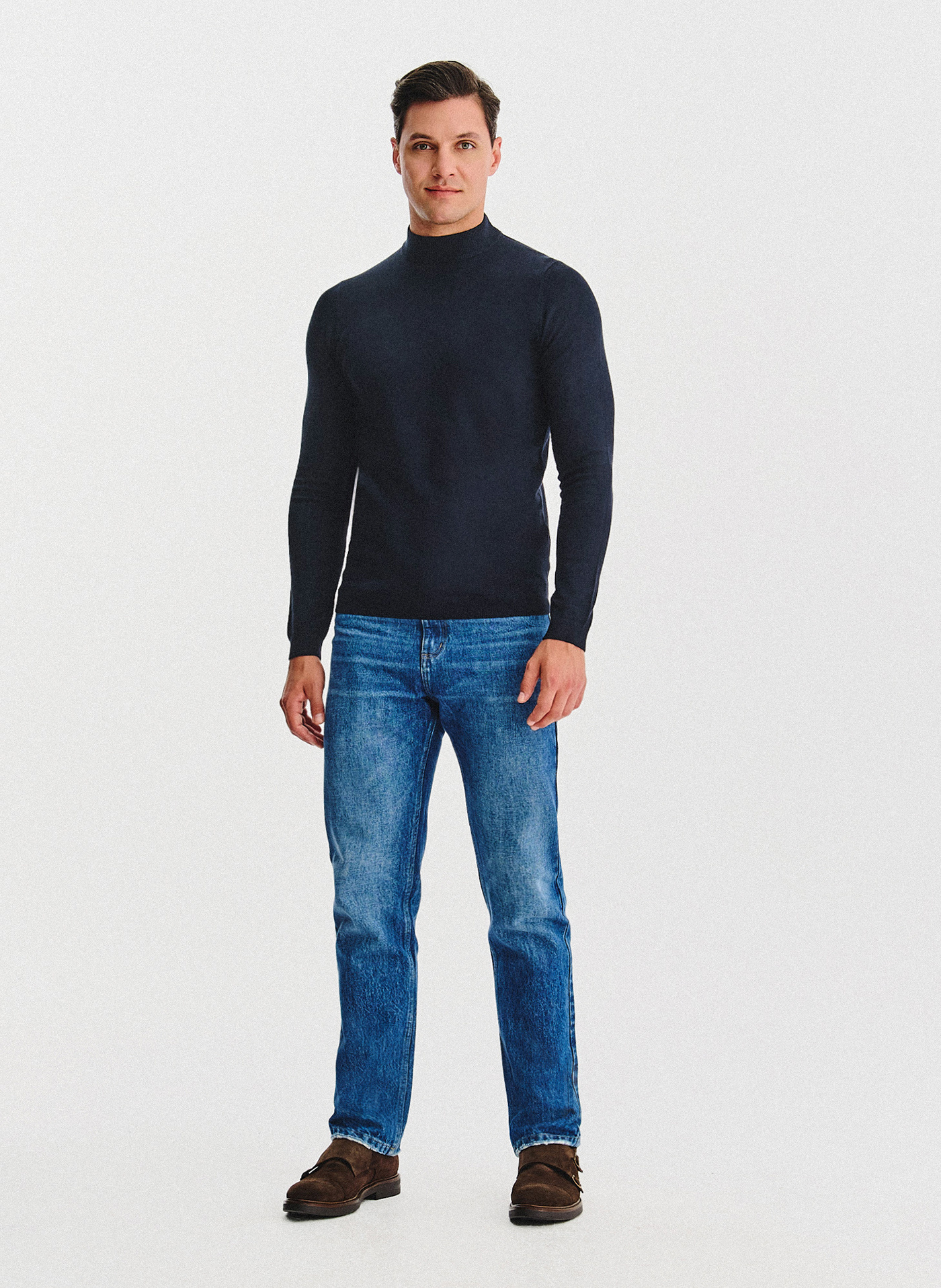 Granatowy półgolf męski - Pako Lorente