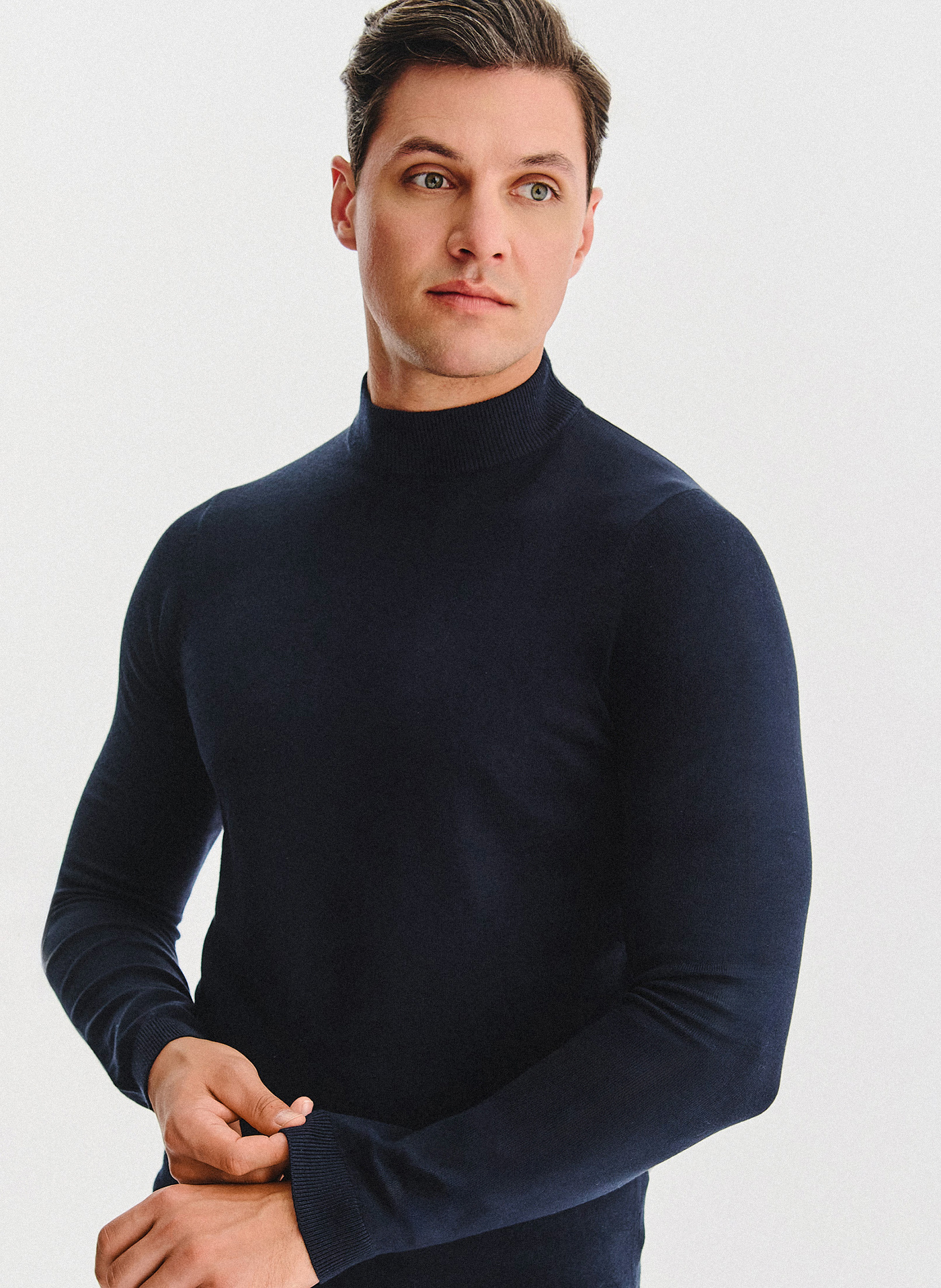 Granatowy półgolf męski - Pako Lorente