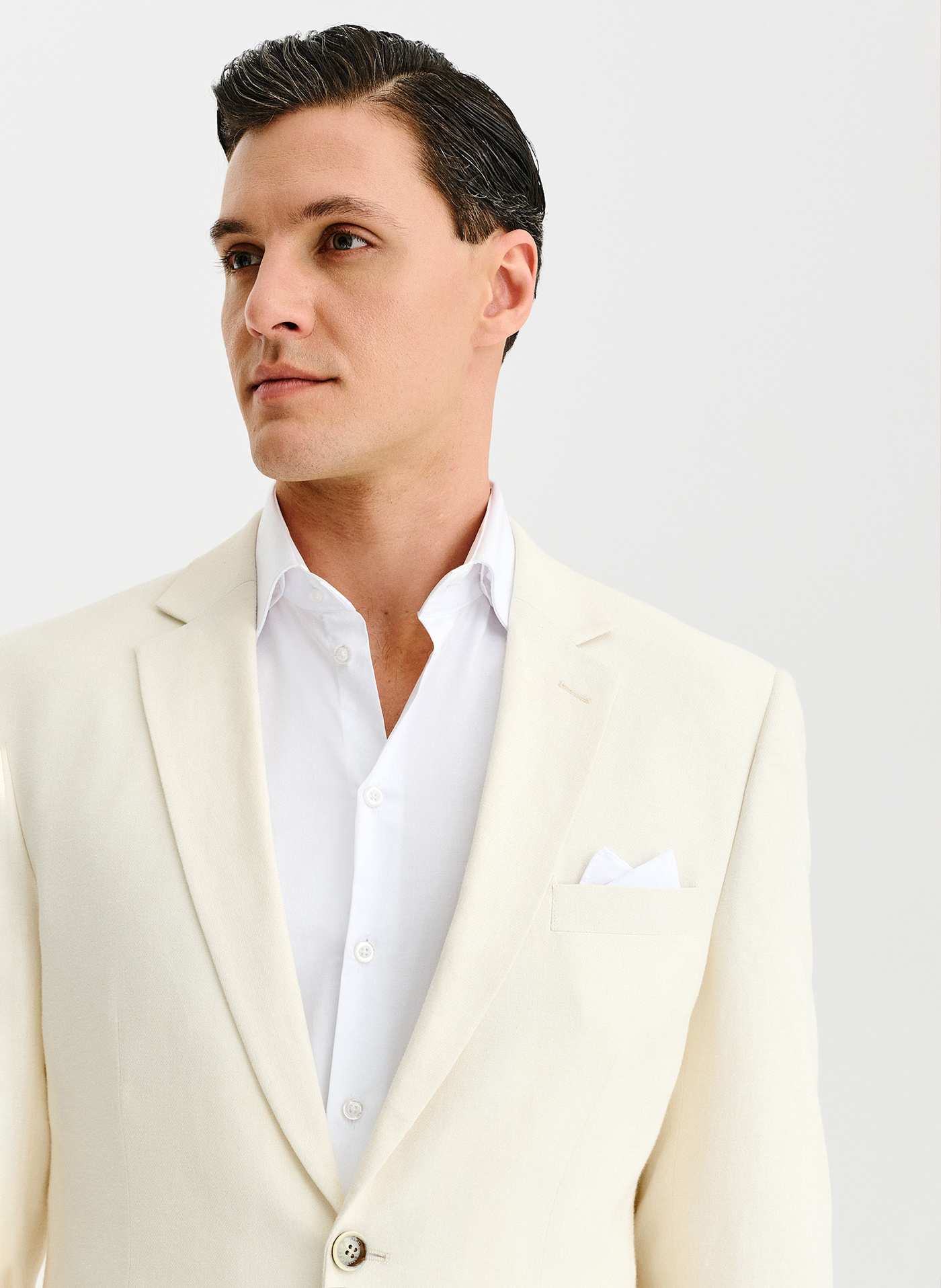 PAKO LORENTE - Beżowa marynarka garniturowa z lnem - Pako Lorente