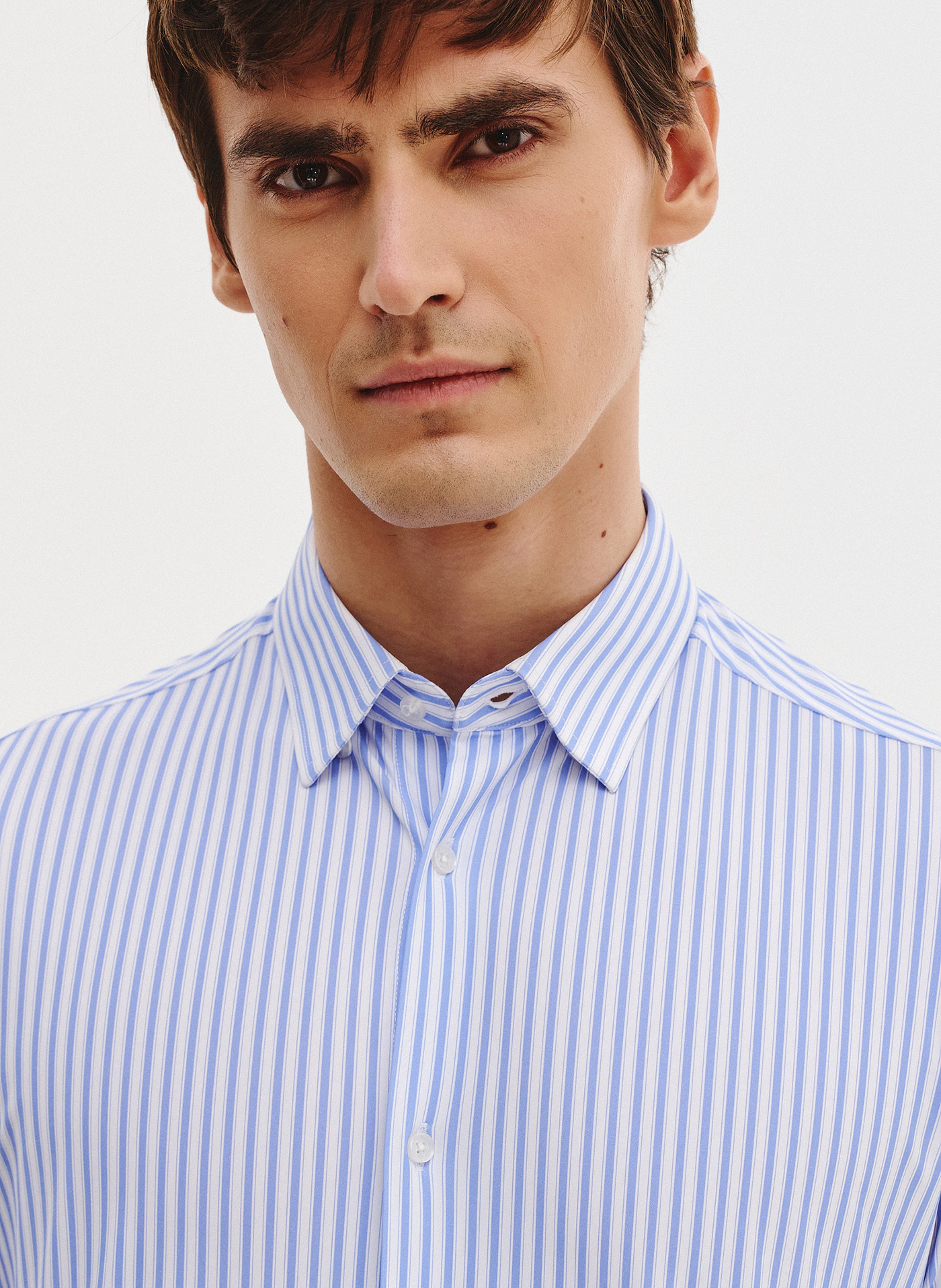 PAKO LORENTE - Dzianinowa koszula męska w prążek - Pako Lorente