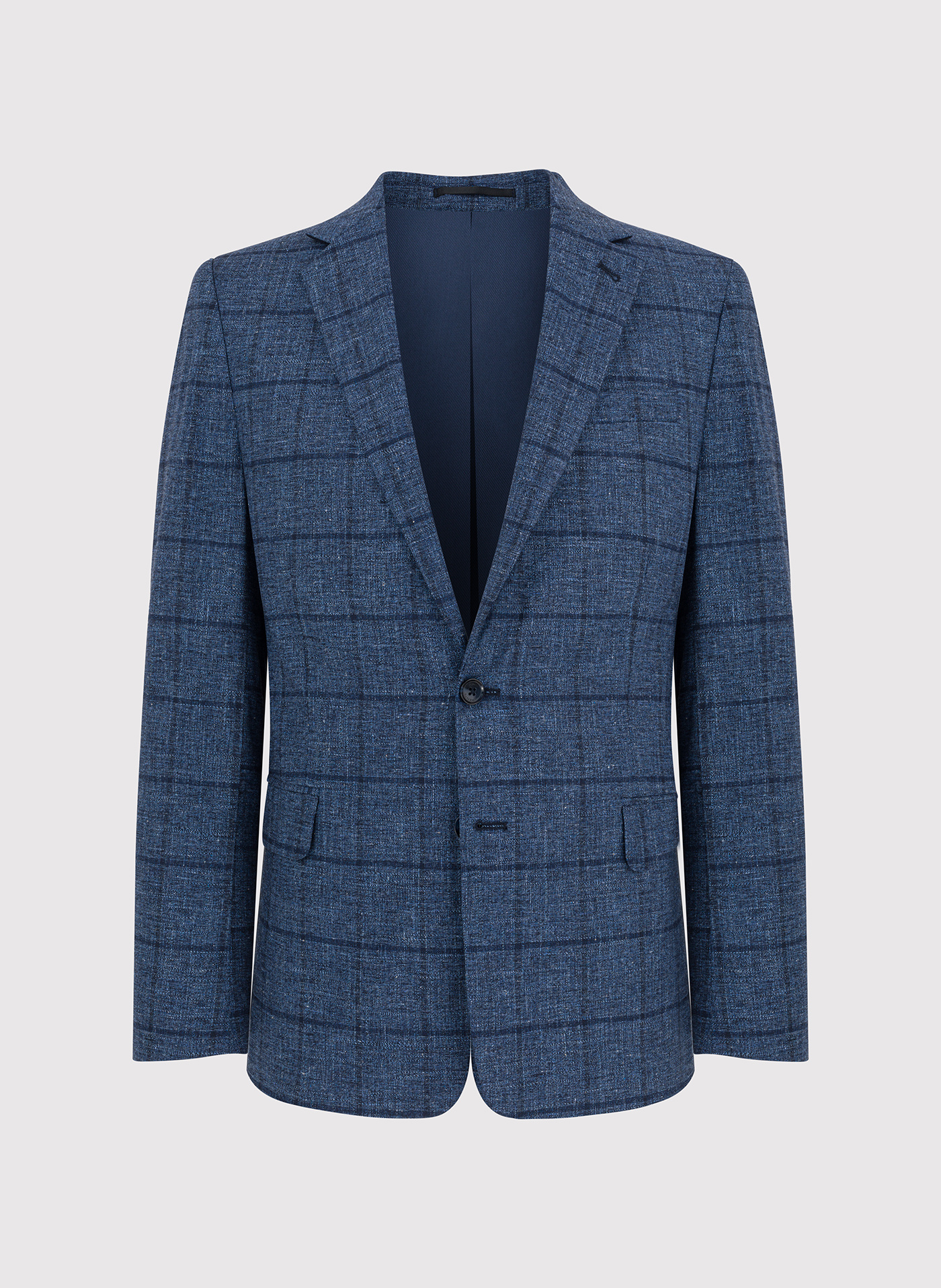 Granatowa marynarka męska w kratkę - Pako Lorente