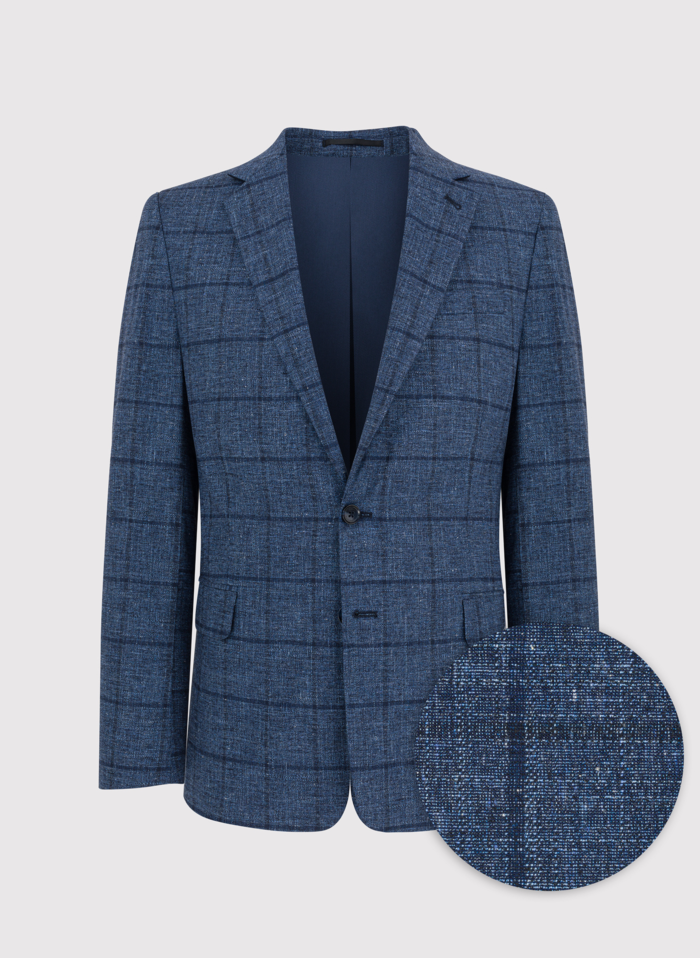 Granatowa marynarka męska w kratkę - Pako Lorente