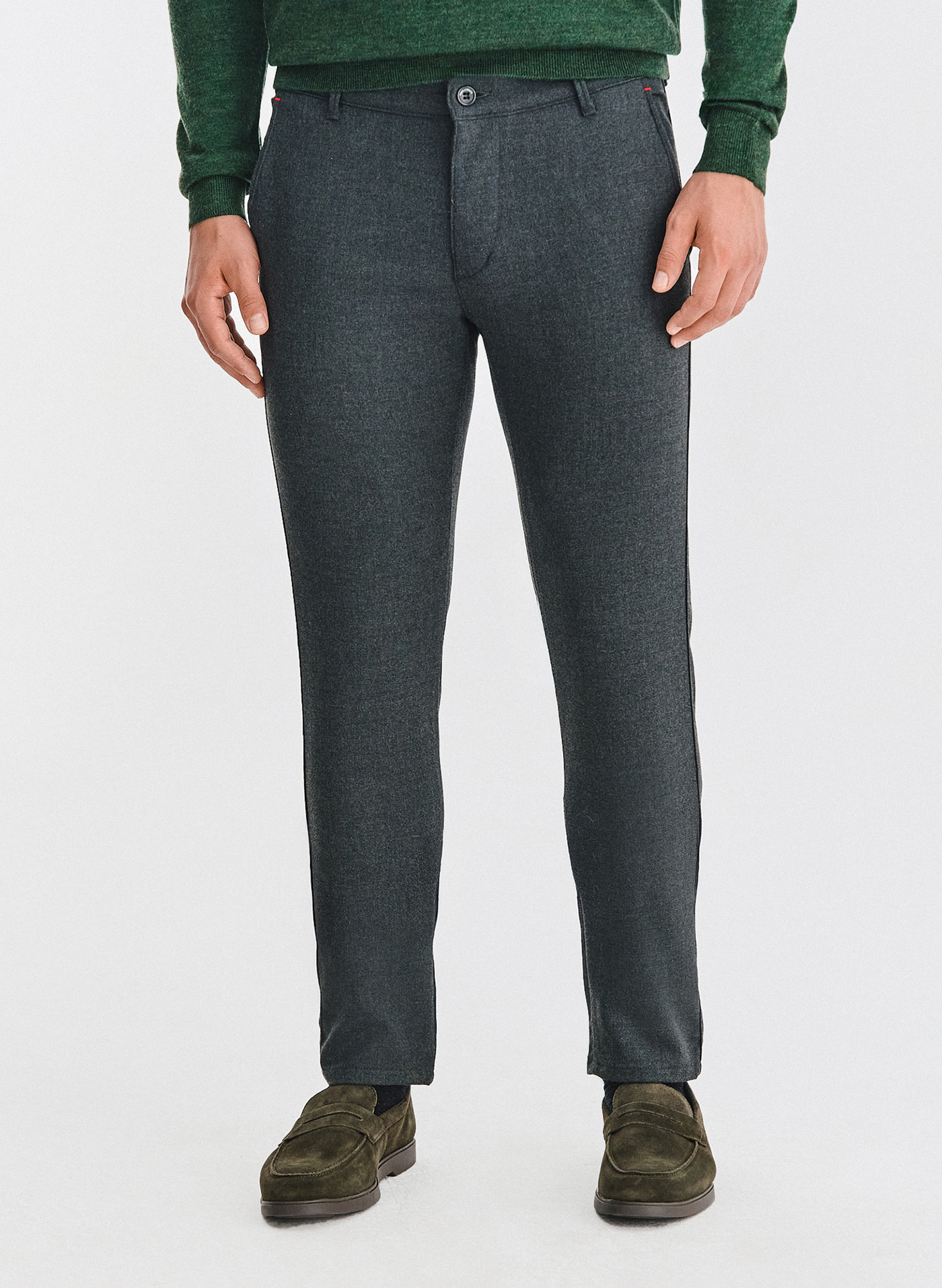 PAKO LORENTE - Grafitowe spodnie męskie - Pako Lorente