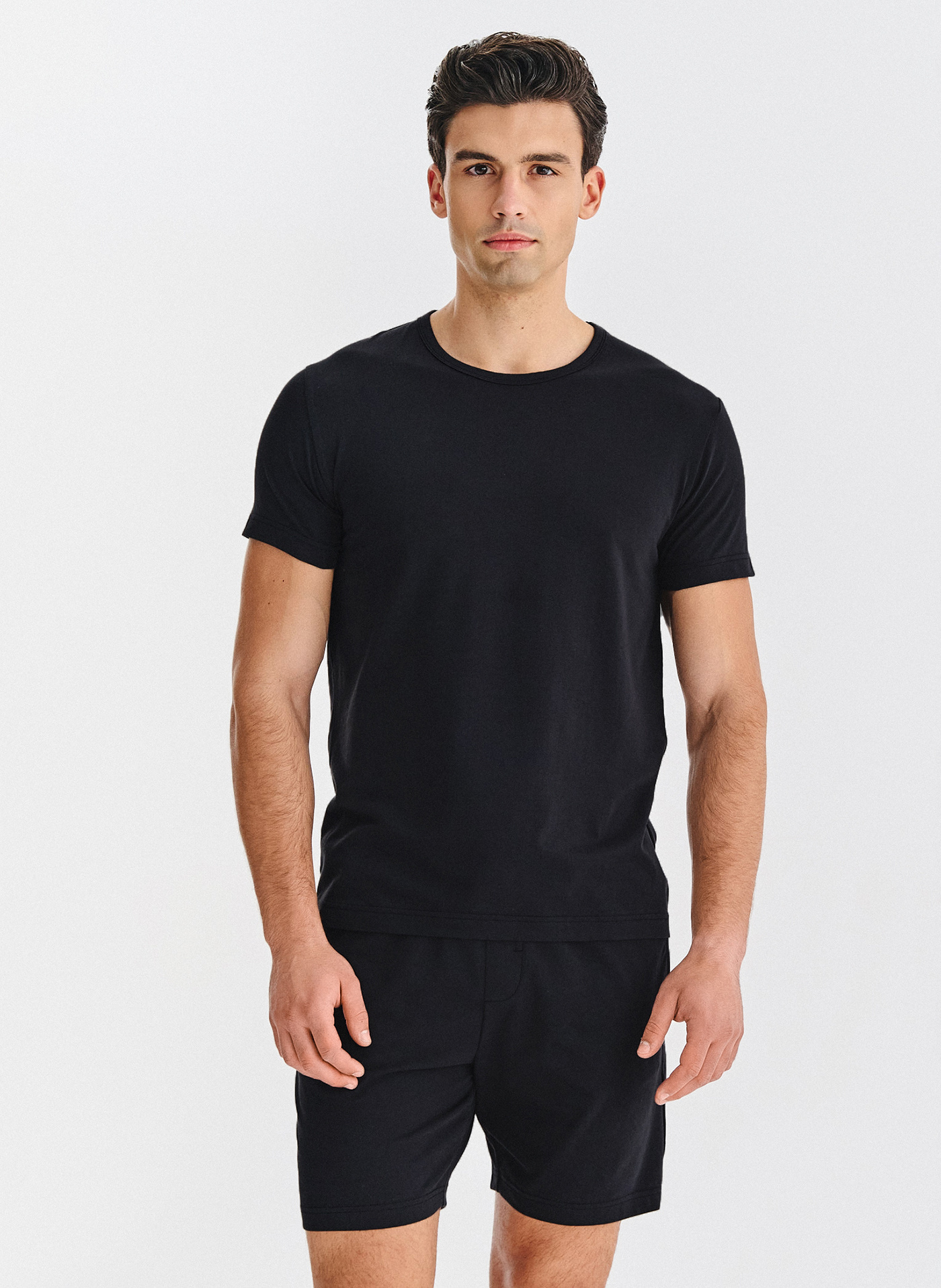 Czarna piżama męska z bawełną - Pako Lorente