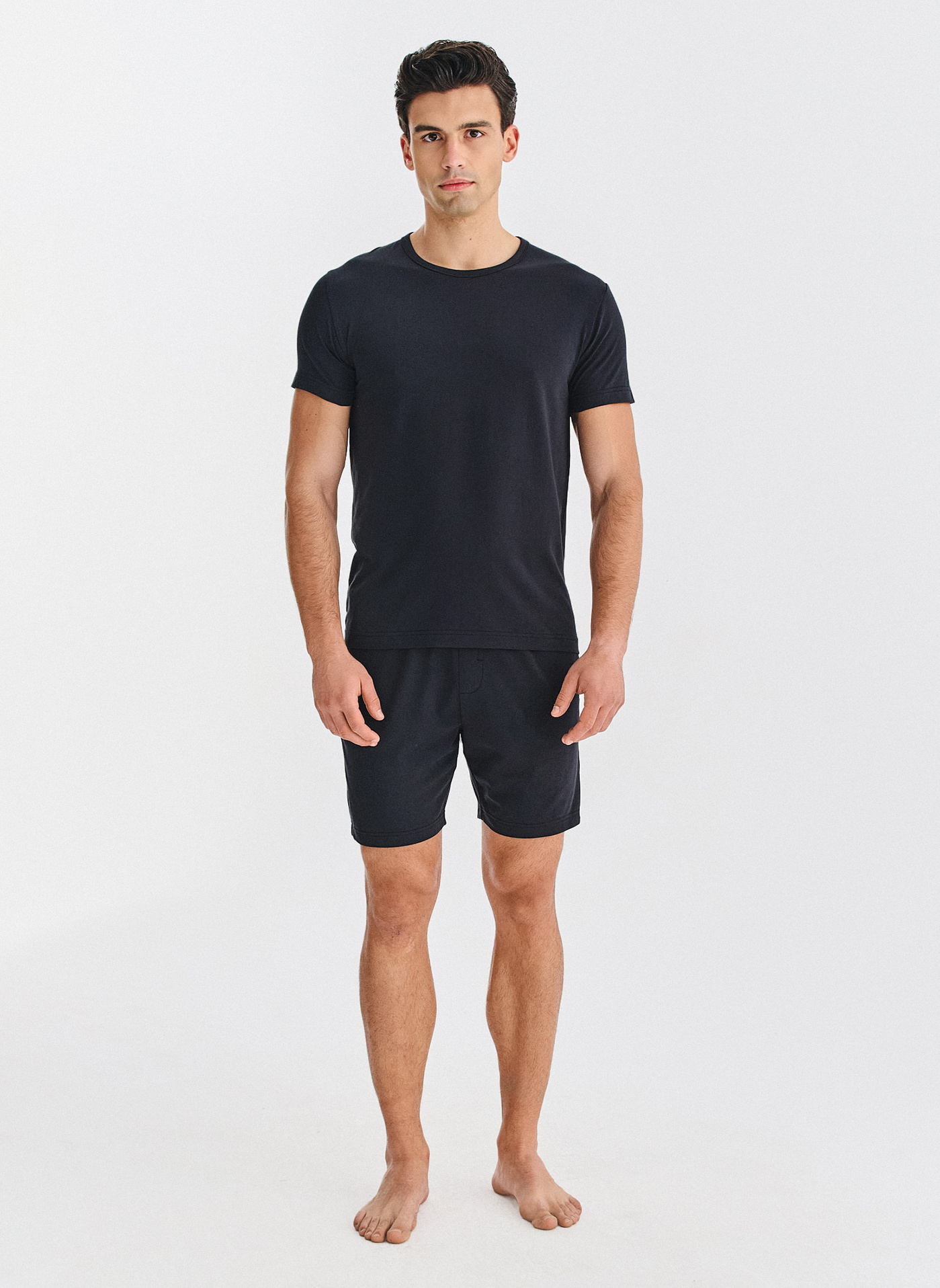 Czarna piżama męska z bawełną - Pako Lorente
