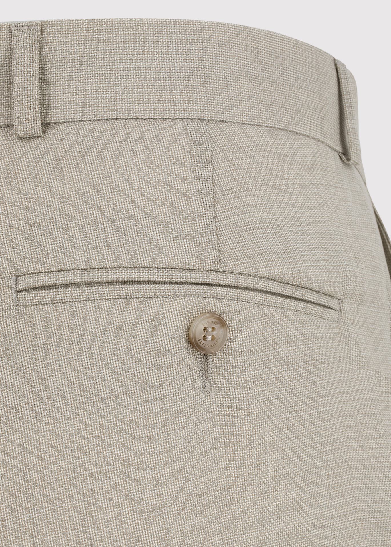 PAKO LORENTE - Beżowe wełniane spodnie ganiturowe - Pako Lorente