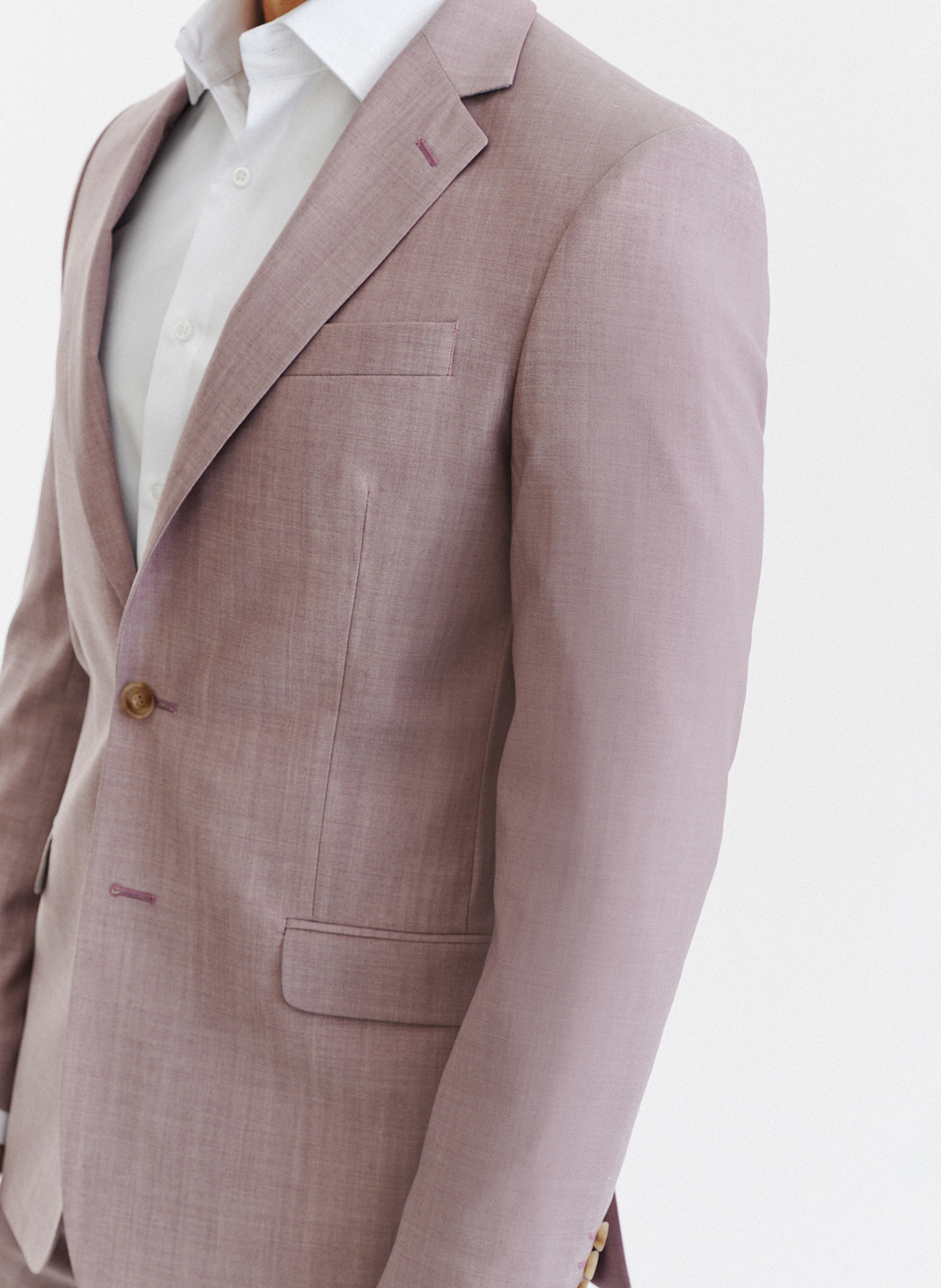 Gładka różowa marynarka garniturowa męska - Pako Lorente