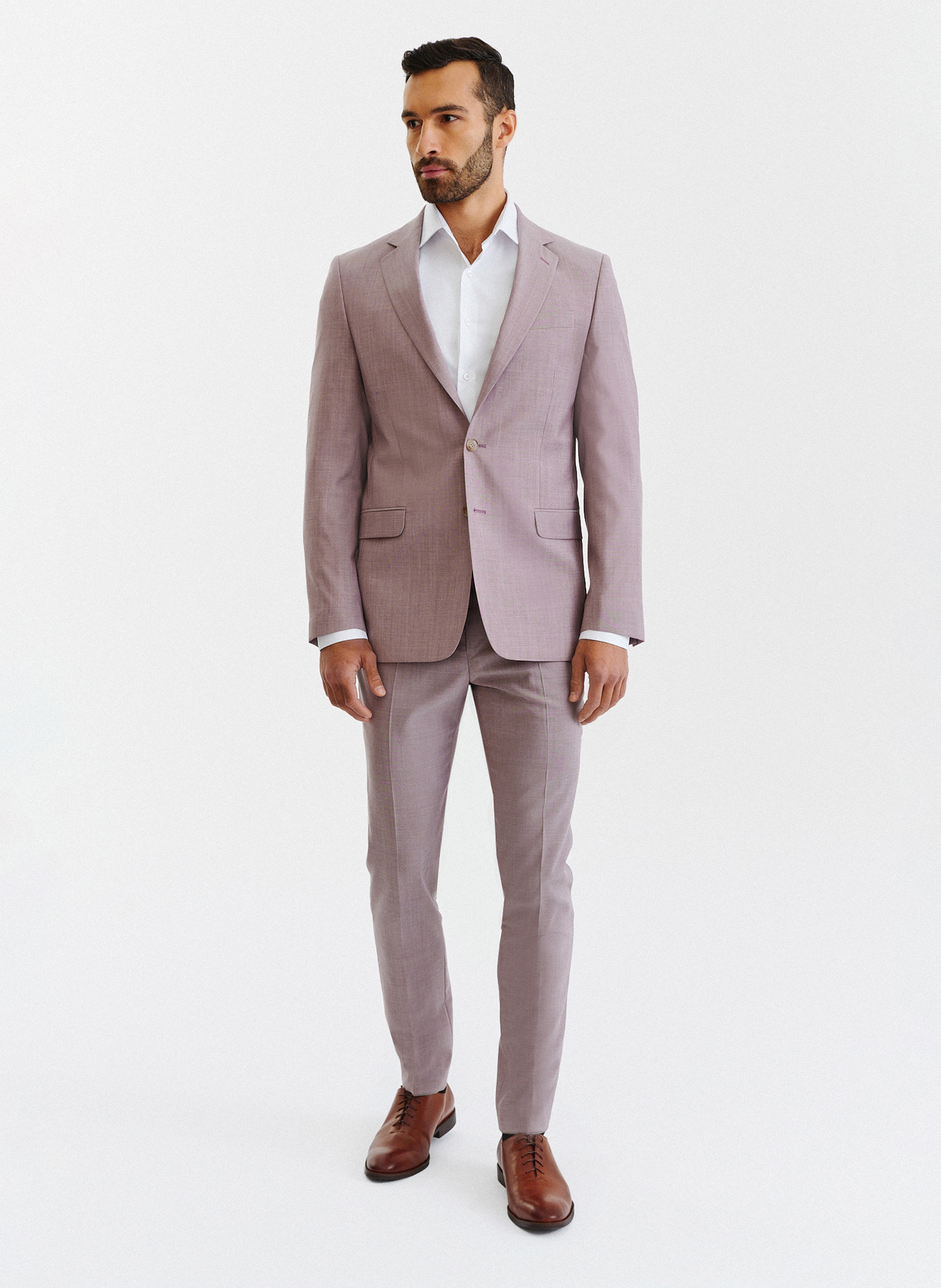 Gładka różowa marynarka garniturowa męska - Pako Lorente