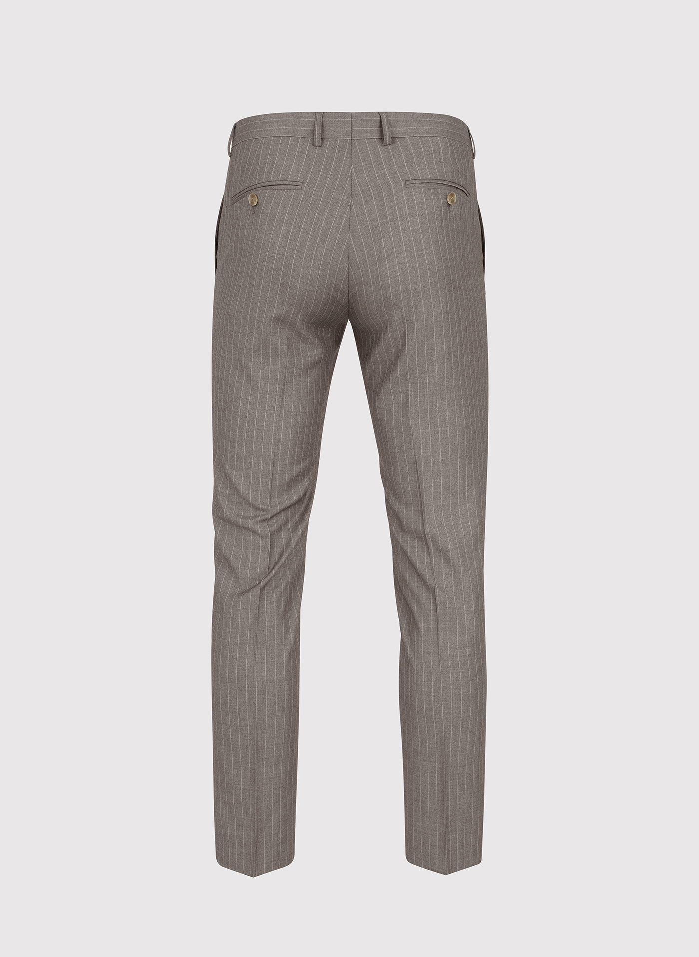 Beżowe spodnie garniturowe w prążek - Pako Lorente