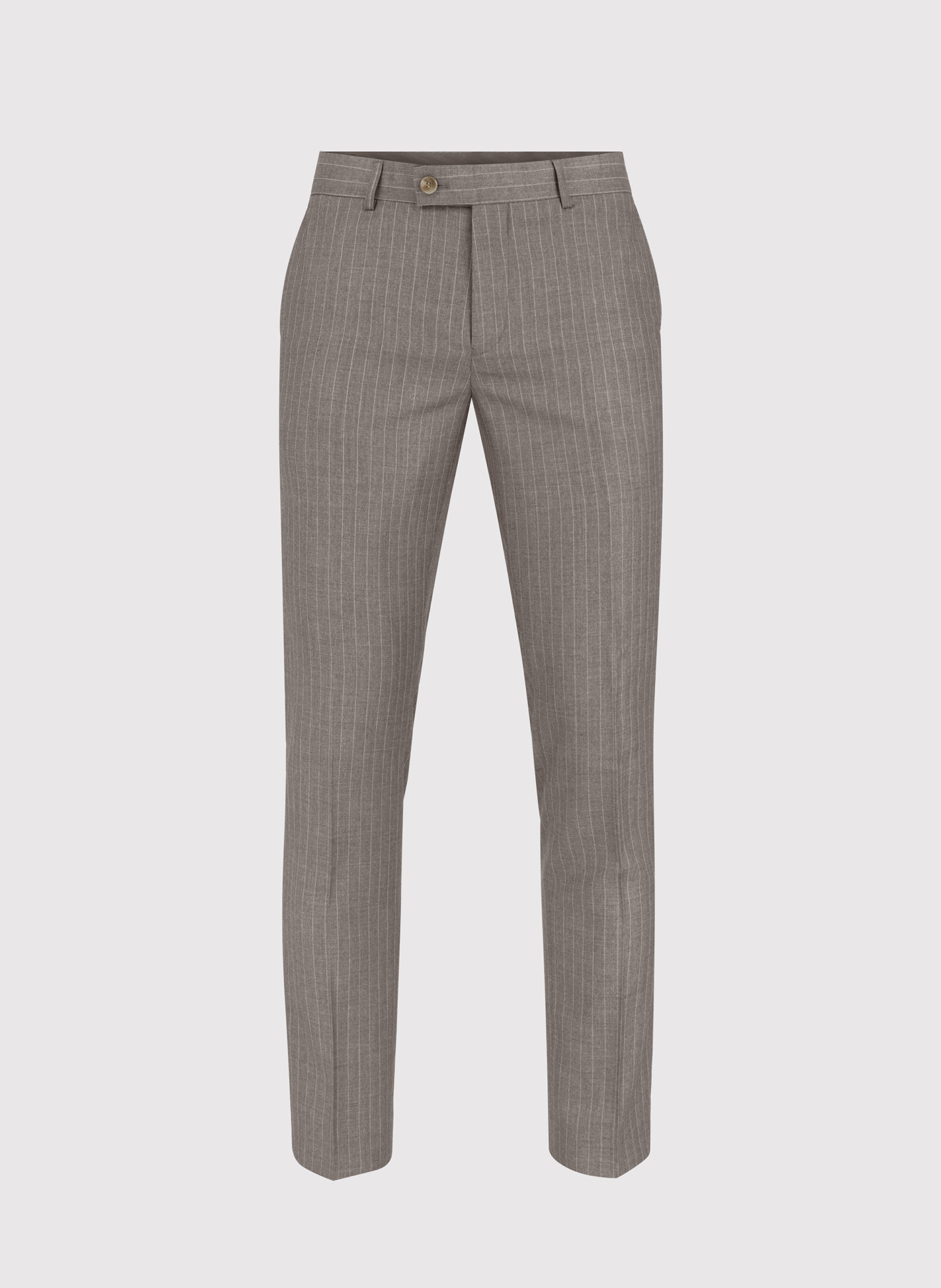 Beżowe spodnie garniturowe w prążek - Pako Lorente