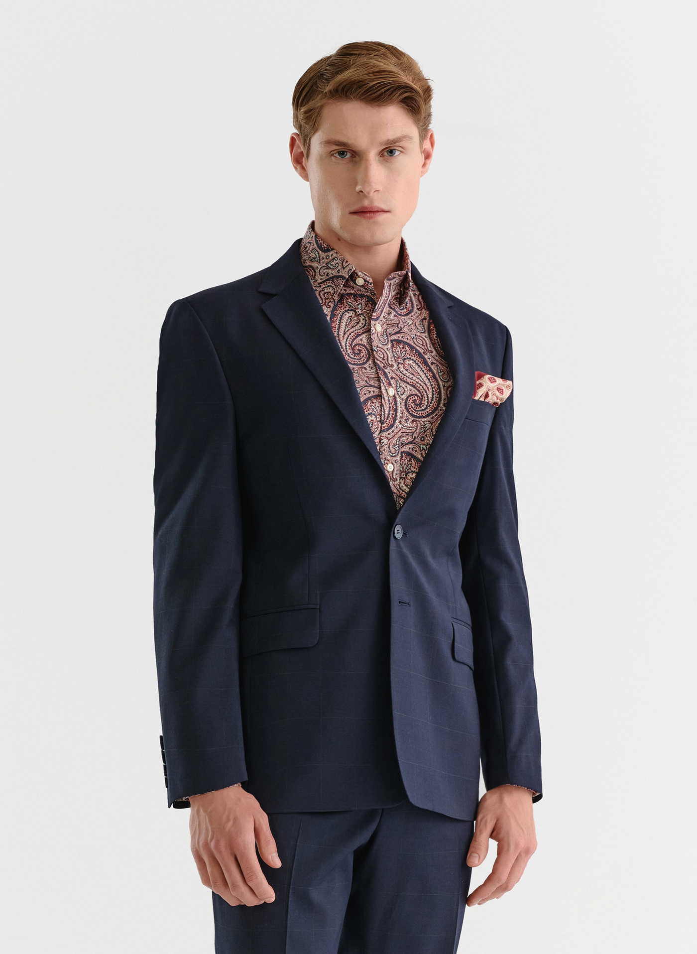 Marynarka garniturowa w kratę Windowpane - Pako Lorente