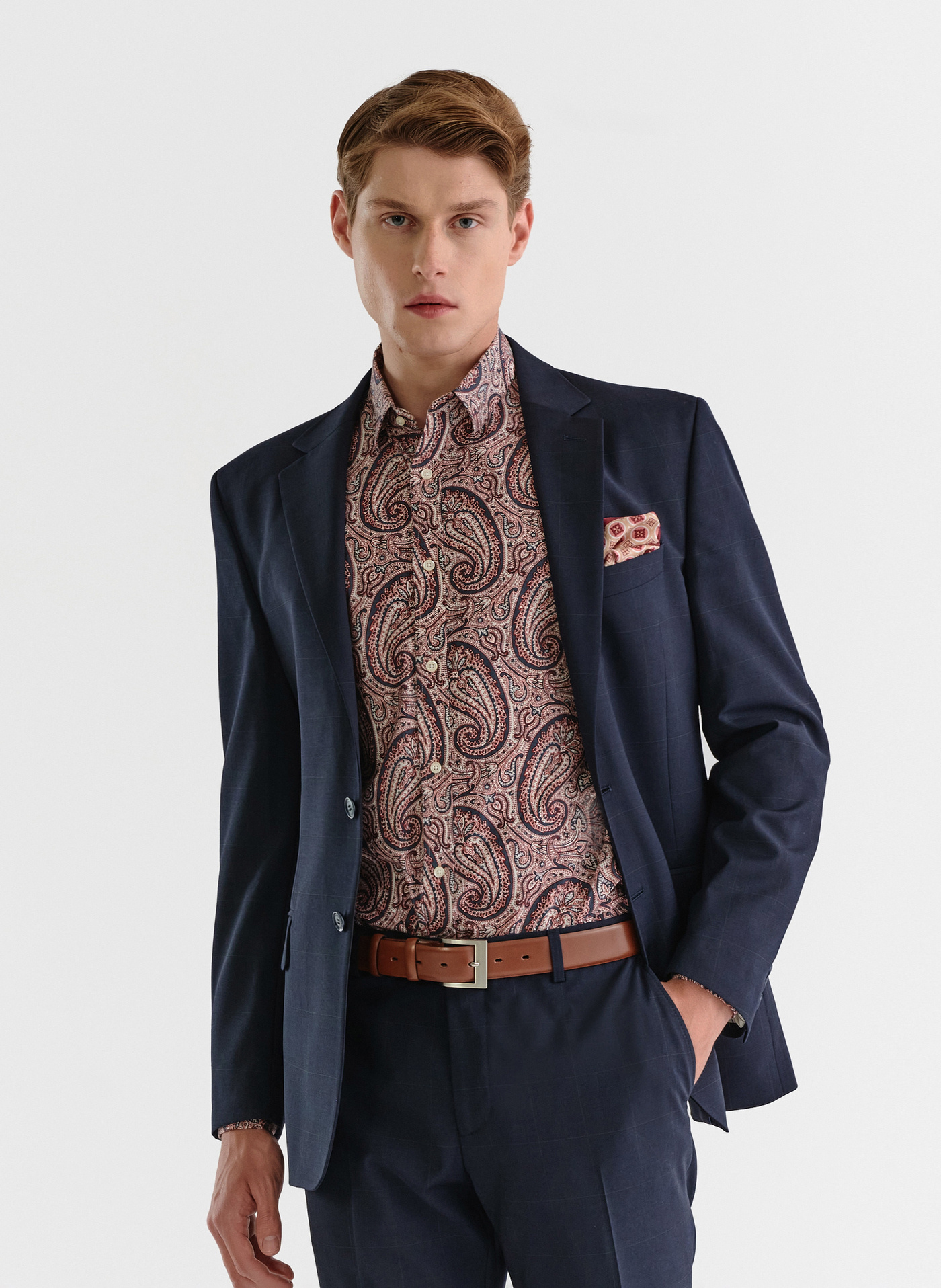 Marynarka garniturowa w kratę Windowpane - Pako Lorente