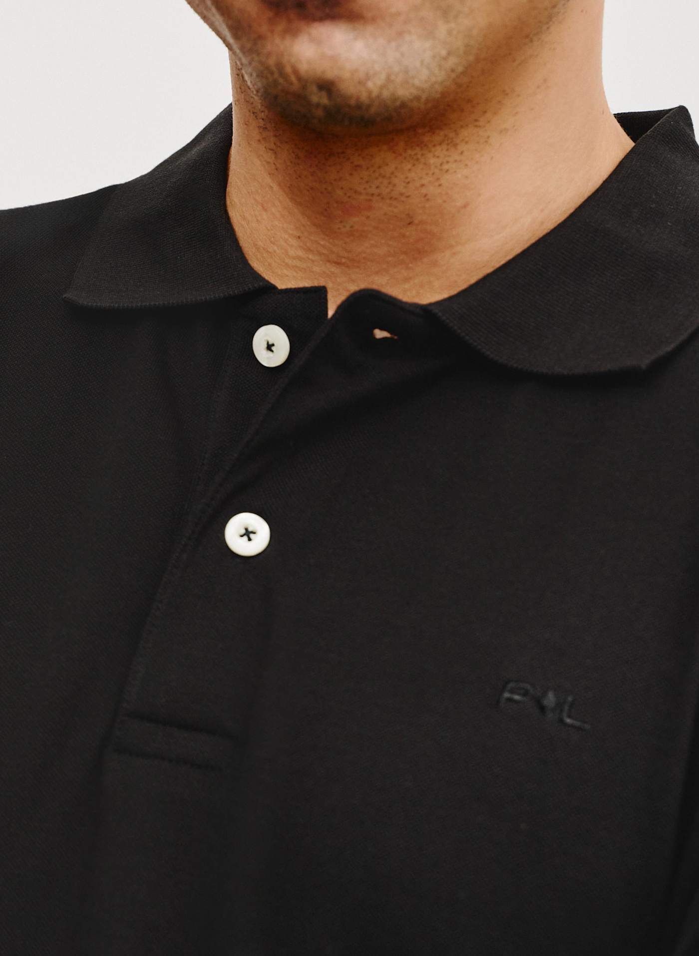 Czarne polo longsleeve - Pako Lorente