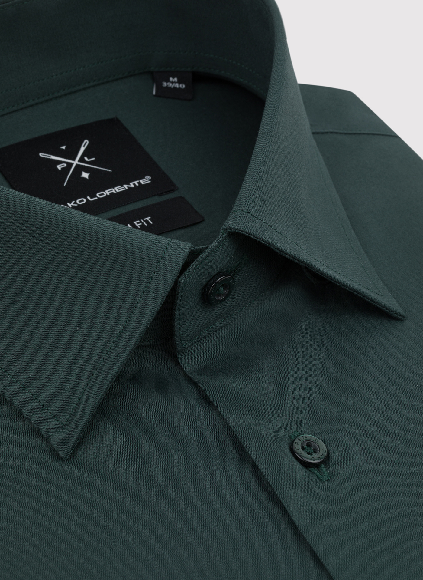 Zielona koszula męska długi rękaw - Pako Lorente