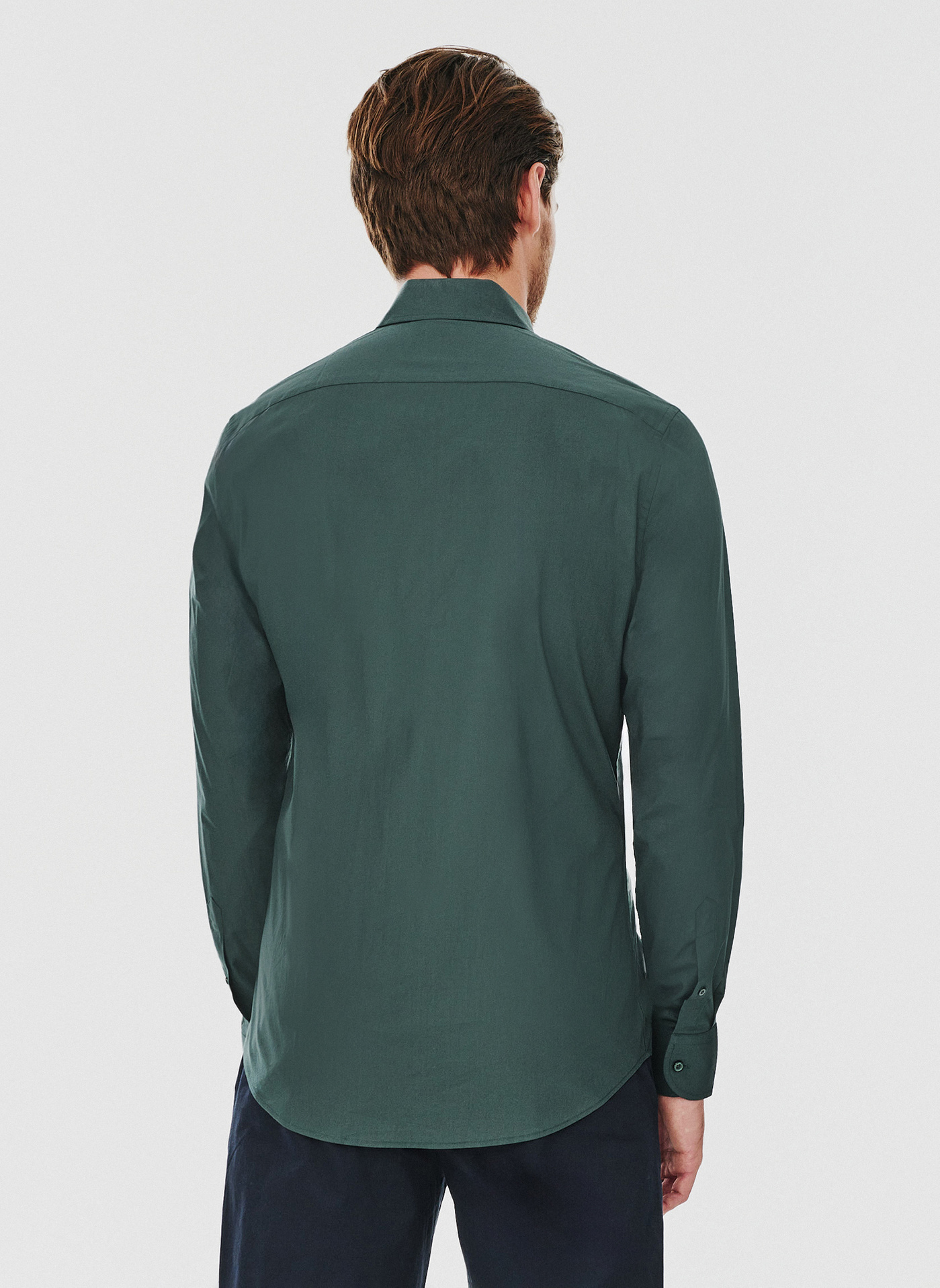 Zielona koszula męska długi rękaw - Pako Lorente