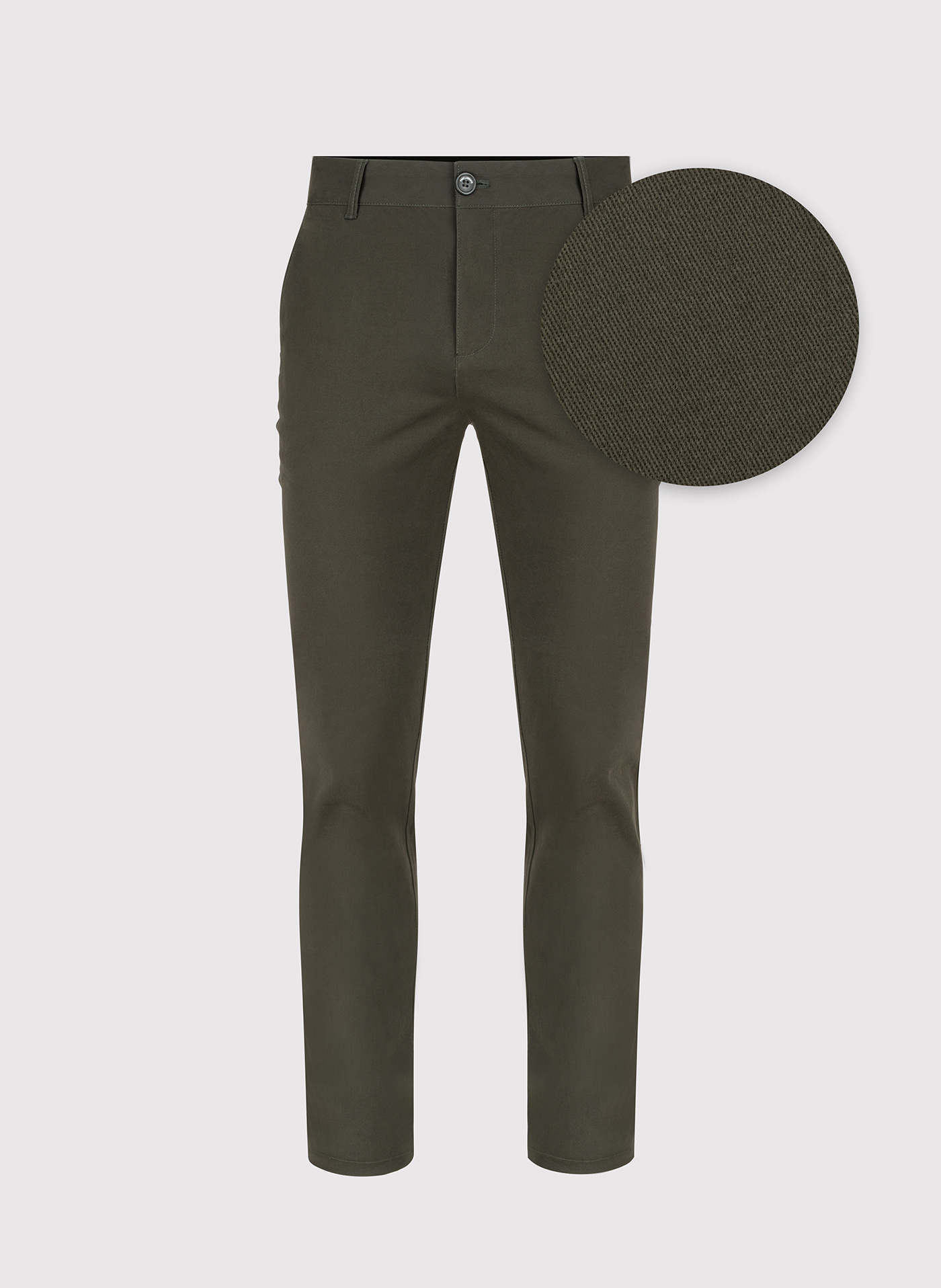 Gładkie spodnie męskie w kolorze zielonym - Pako Lorente