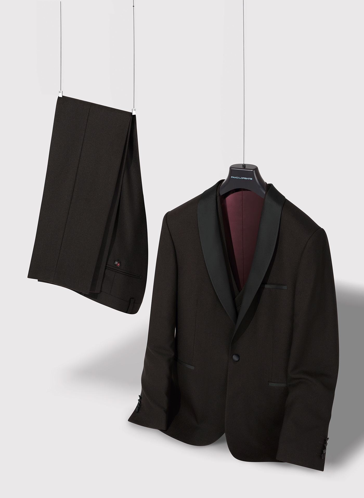 Brązowe spodnie smokingowe - Pako Lorente