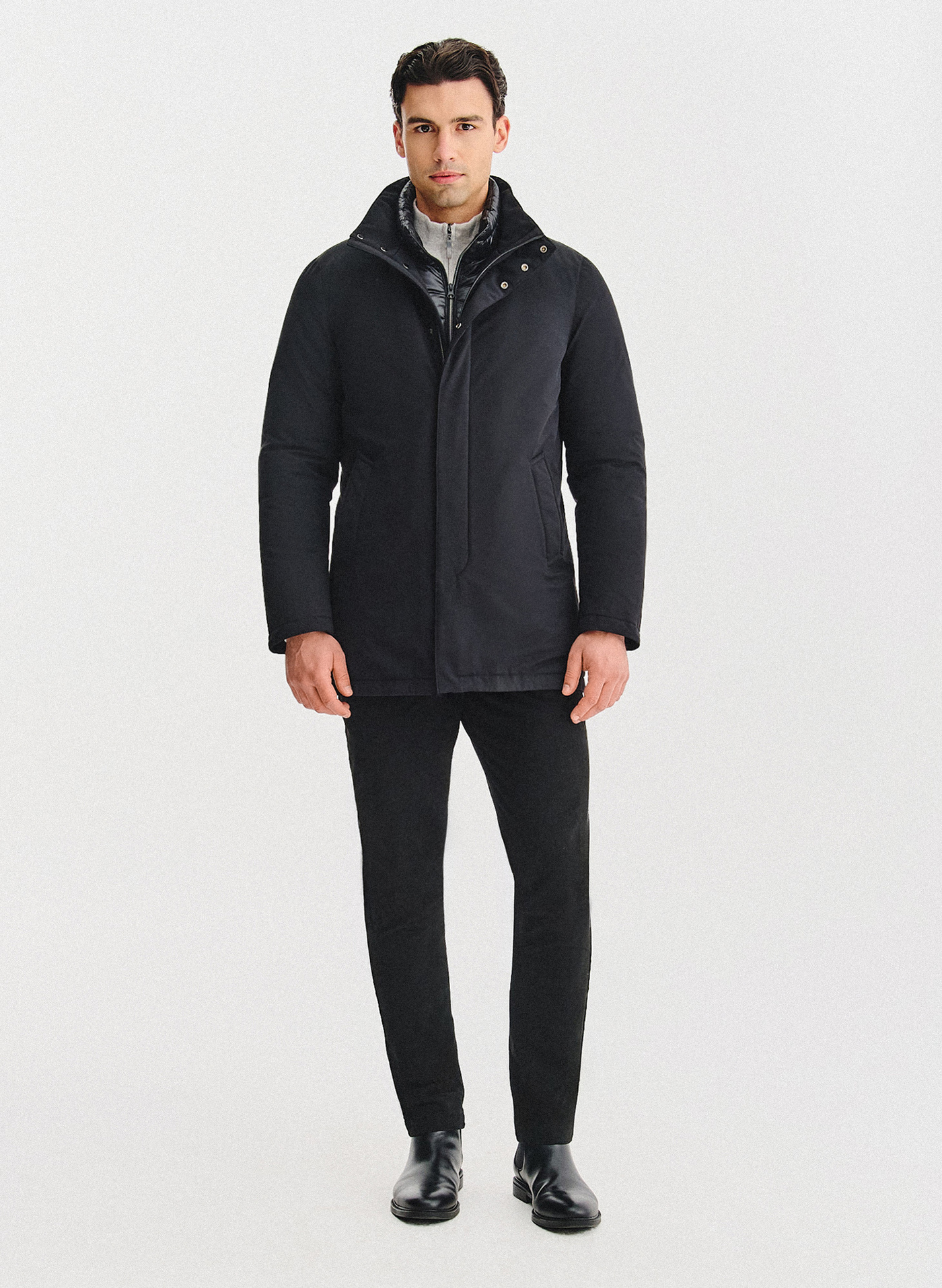 PAKO LORENTE - Czarna kurtka z odpinanym kołnierzem - Pako Lorente