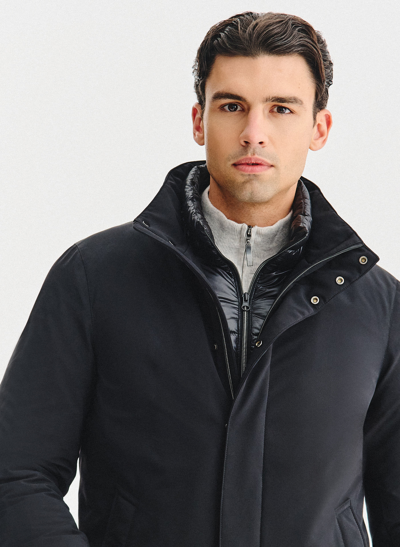 PAKO LORENTE - Czarna kurtka z odpinanym kołnierzem - Pako Lorente