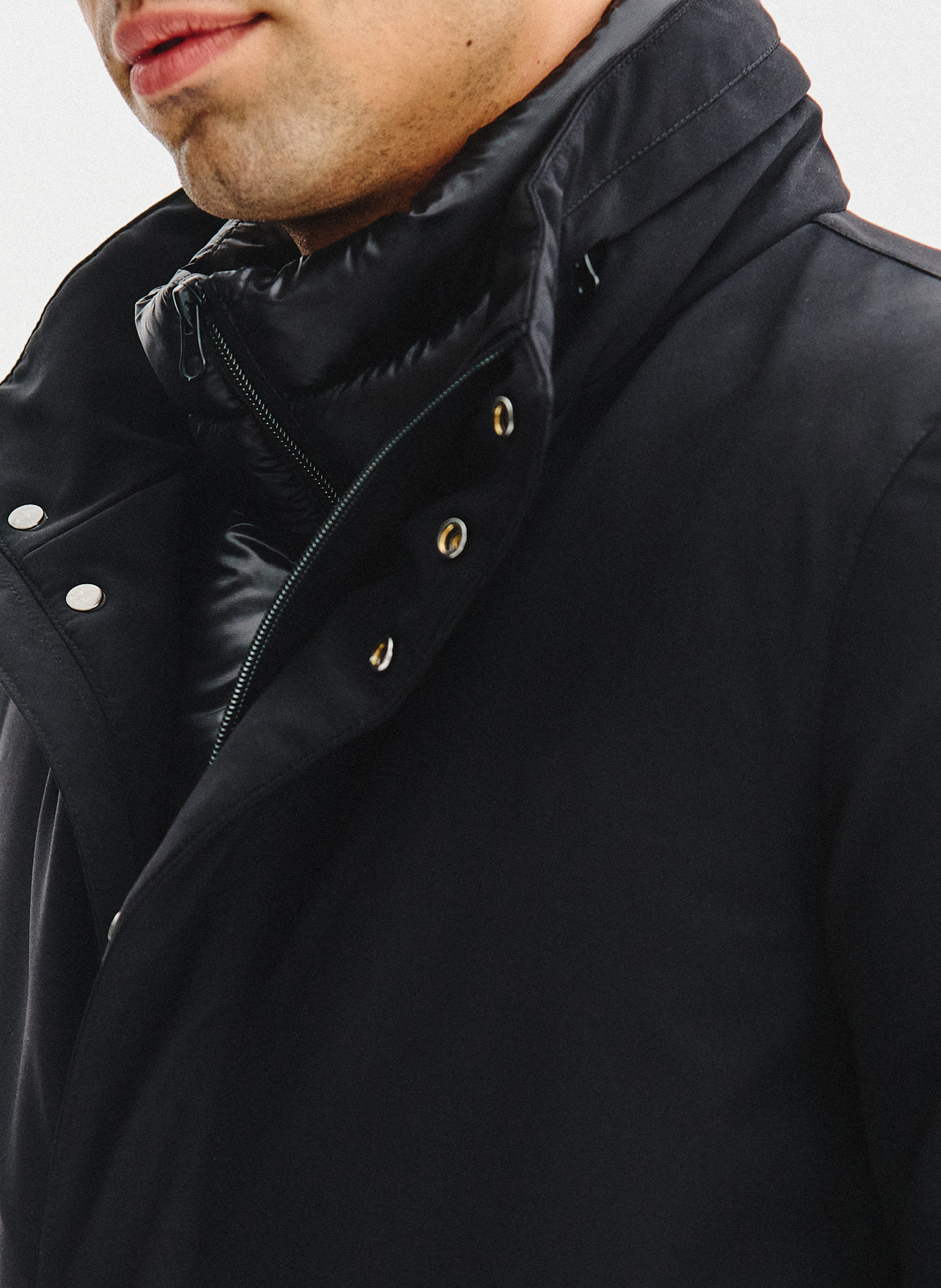 PAKO LORENTE - Czarna kurtka z odpinanym kołnierzem - Pako Lorente