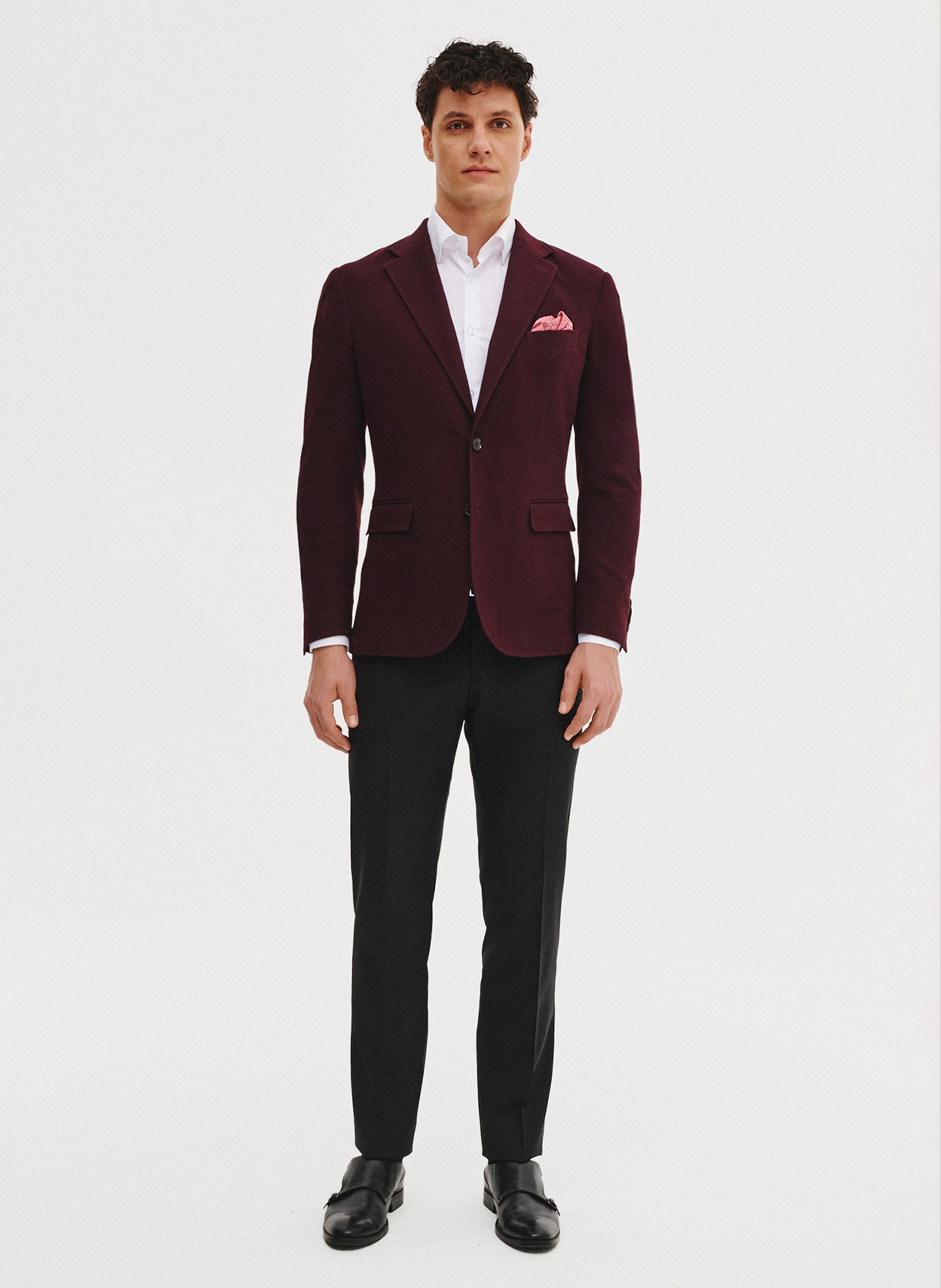 Dzianinowa marynarka w kolorze bordowym - Pako Lorente