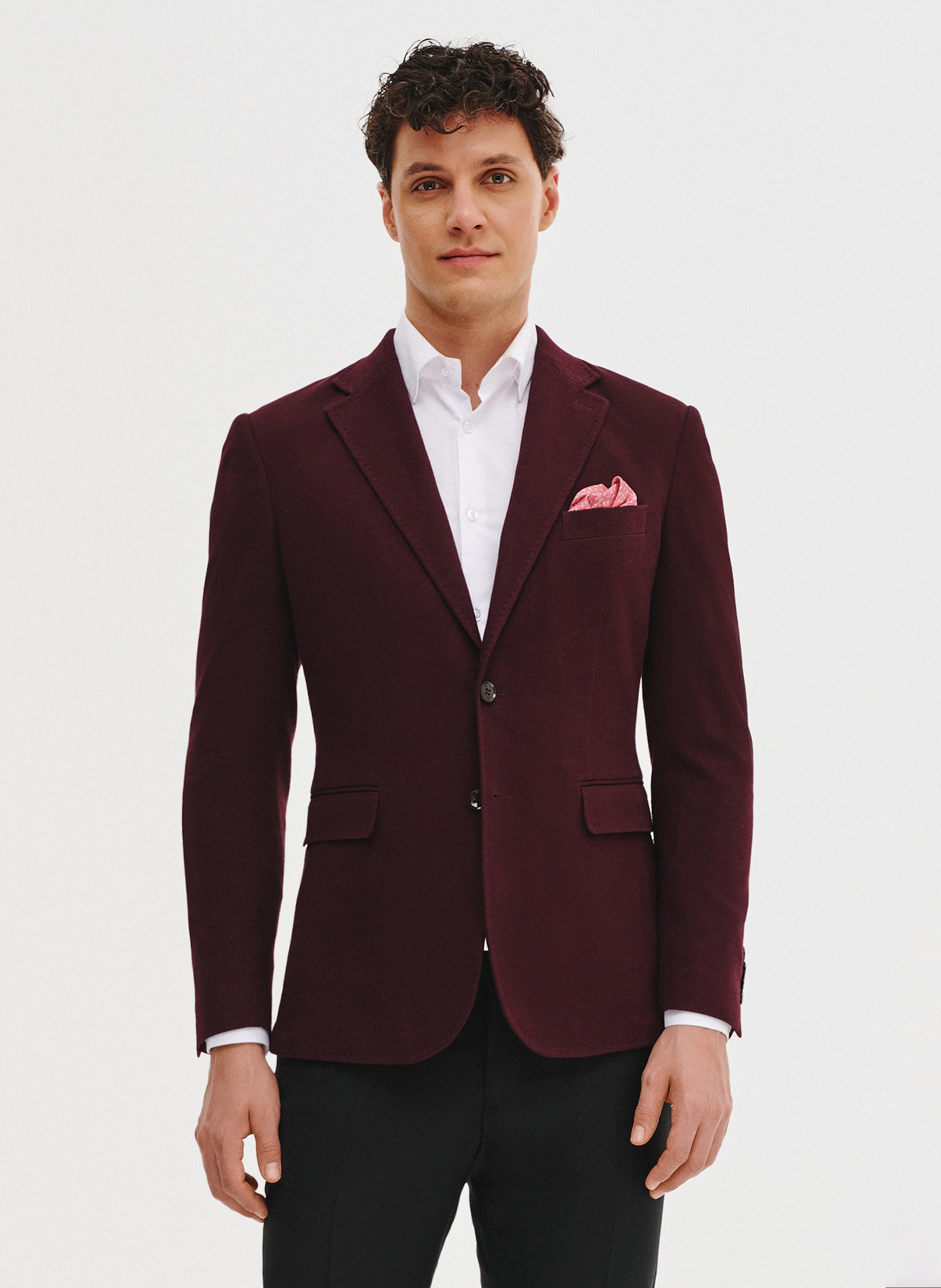 Dzianinowa marynarka w kolorze bordowym - Pako Lorente