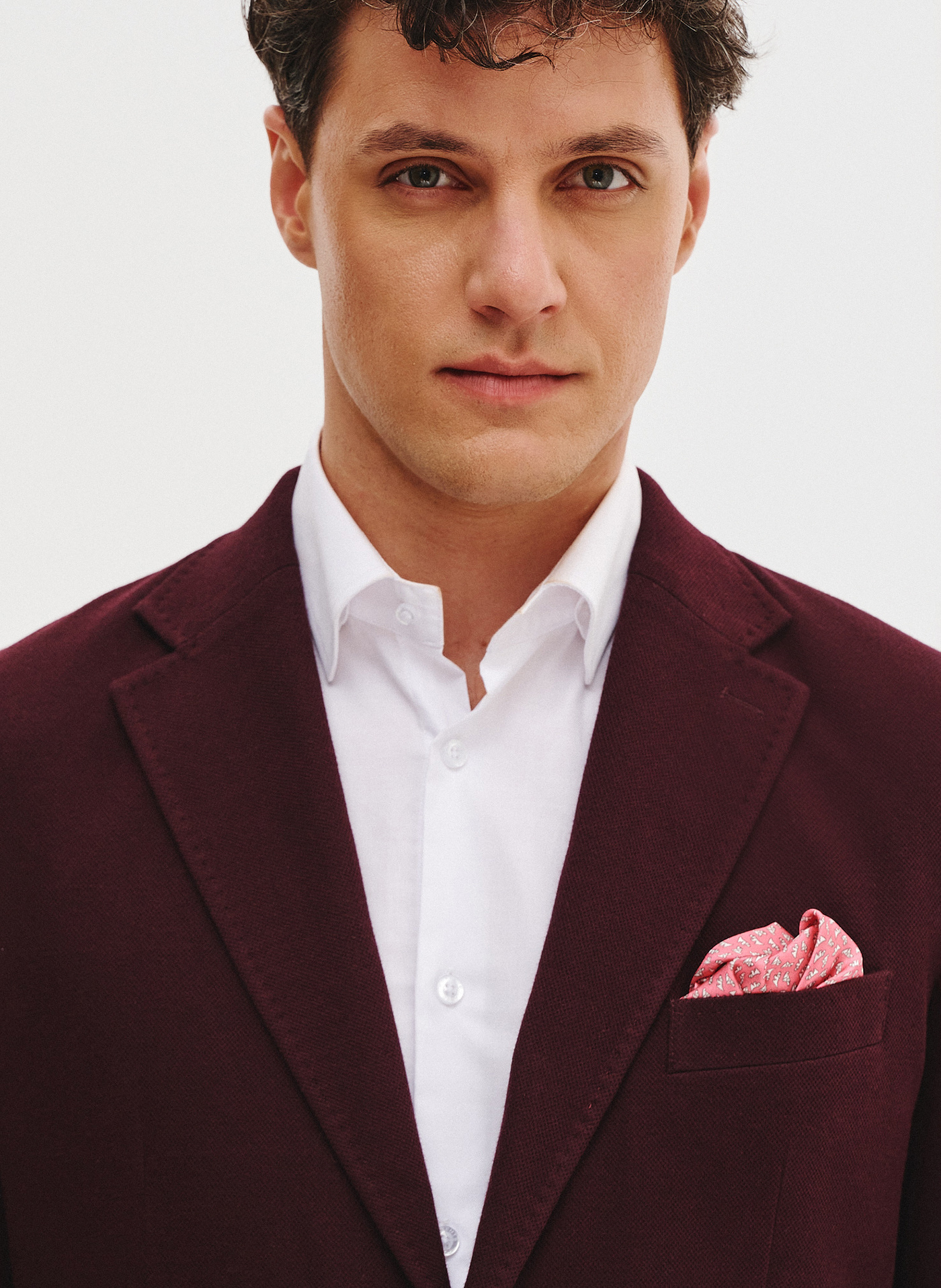 Dzianinowa marynarka w kolorze bordowym - Pako Lorente