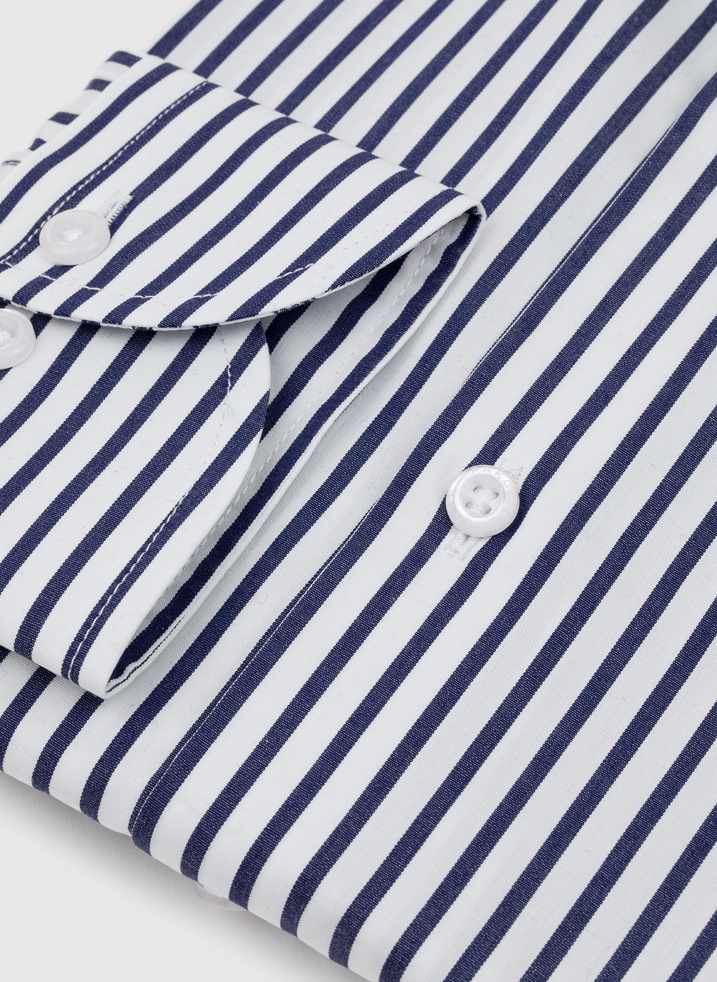 Bawełniana koszula męska w granatowe paski - Pako Lorente