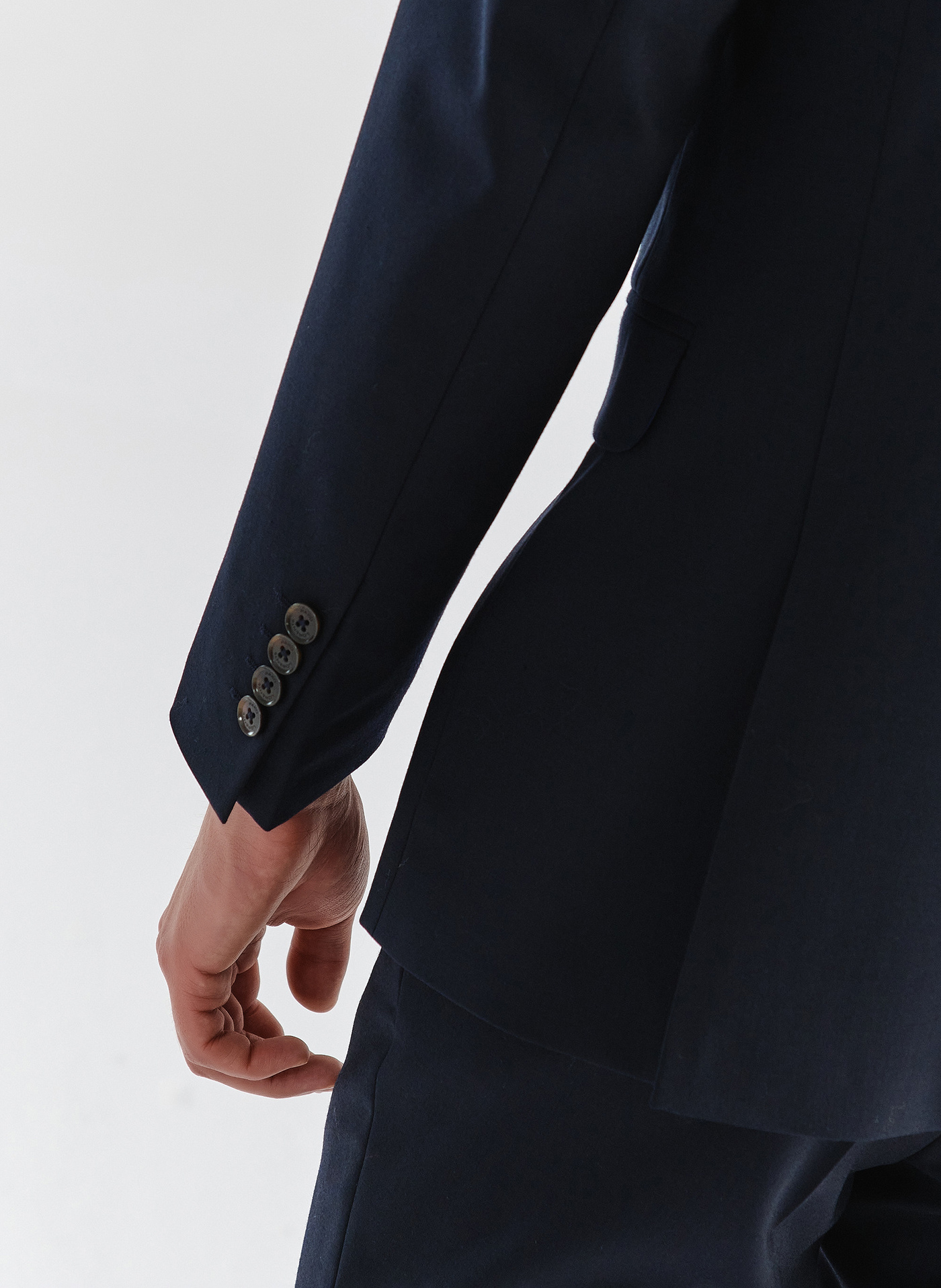 Gładka granatowa marynarka garniturowa - Pako Lorente