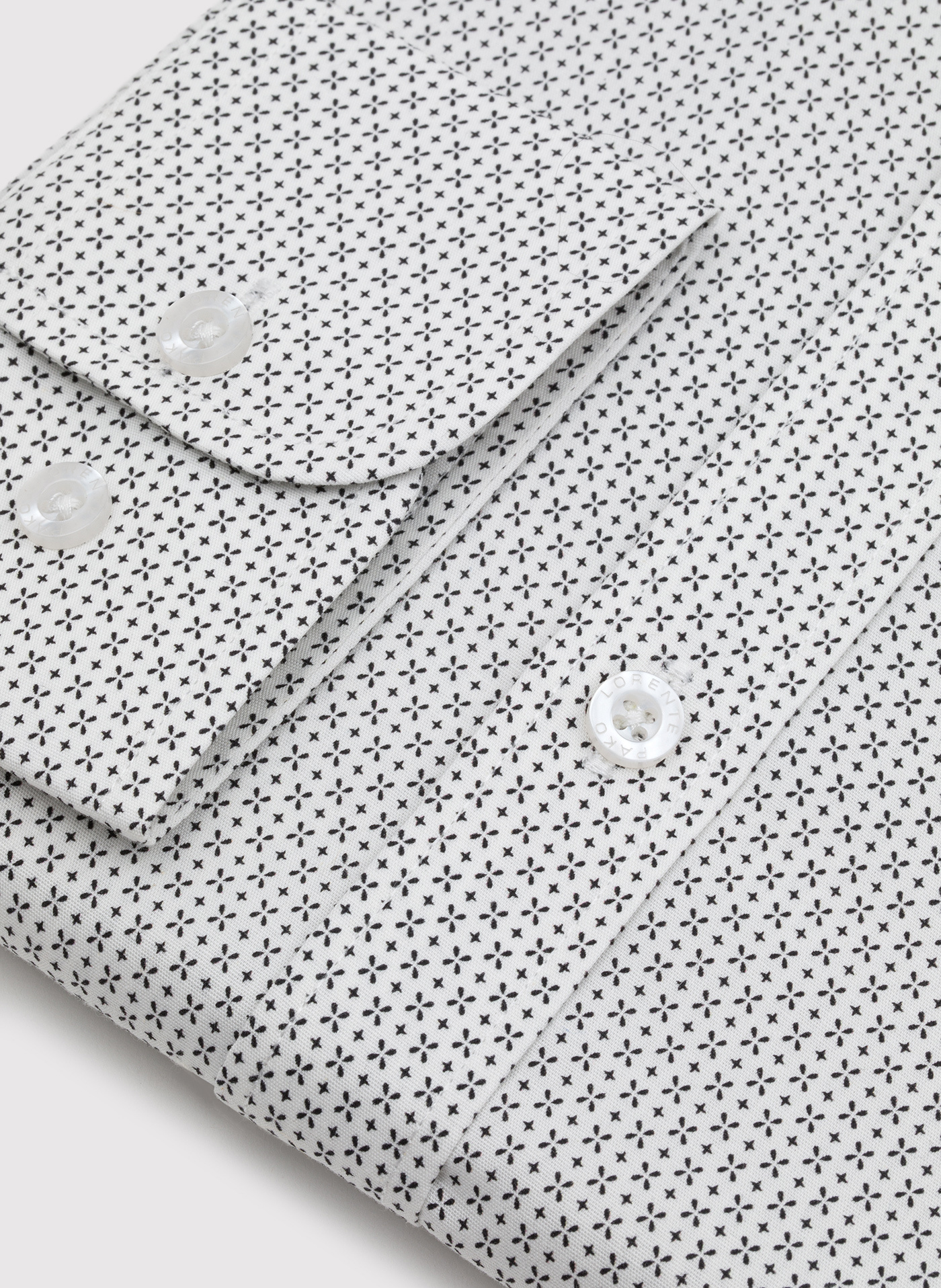 PAKO LORENTE - Biała koszula męska w mikrowzór - Pako Lorente