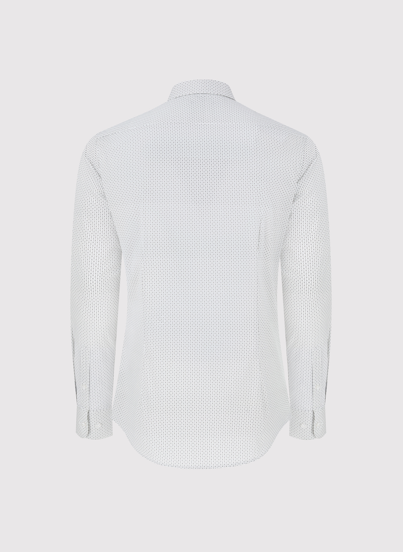PAKO LORENTE - Biała koszula męska w mikrowzór - Pako Lorente