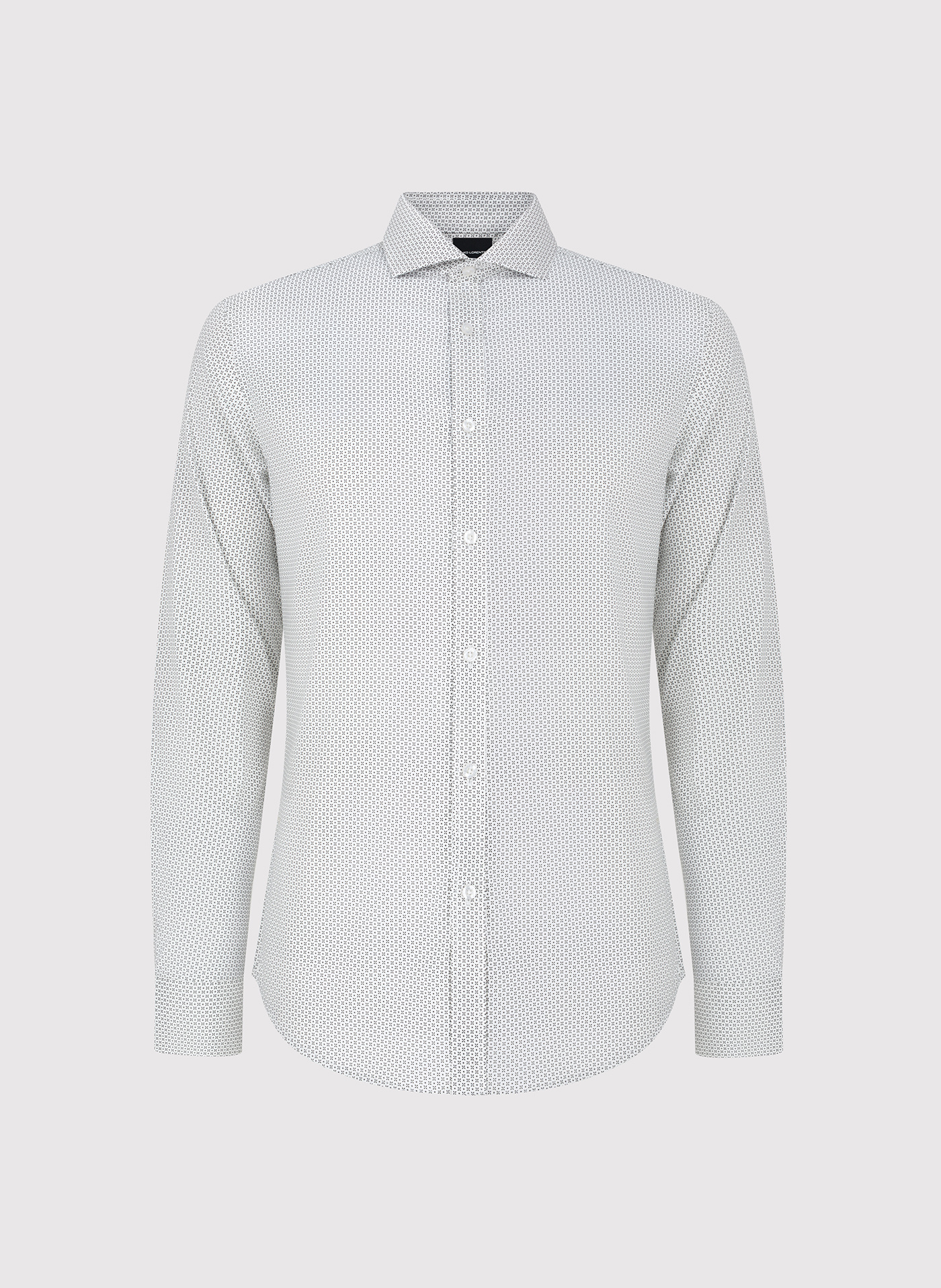 PAKO LORENTE - Biała koszula męska w mikrowzór - Pako Lorente