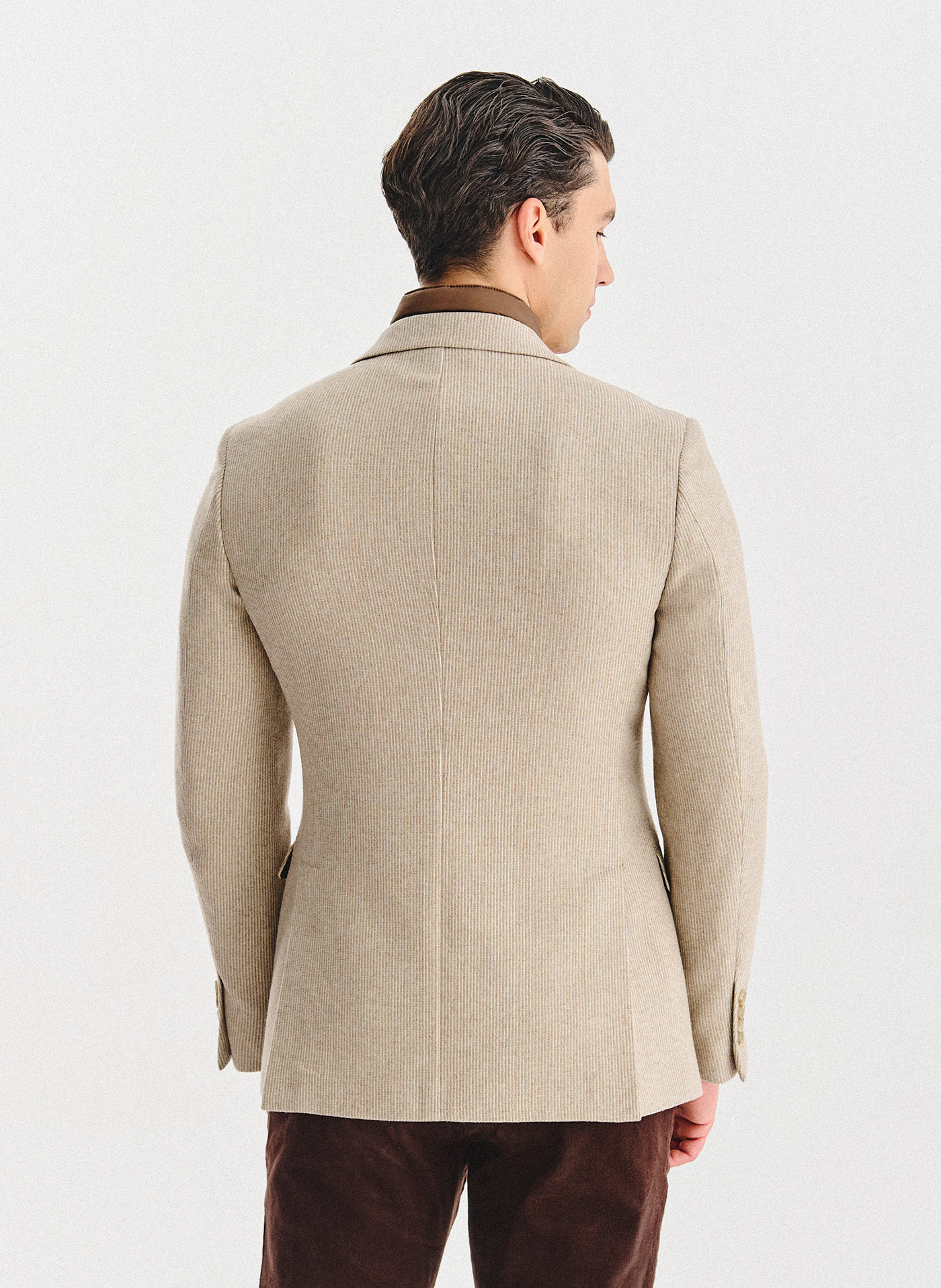 PAKO LORENTE - Beżowa marynarka męska z odpinaną stójką - Pako Lorente