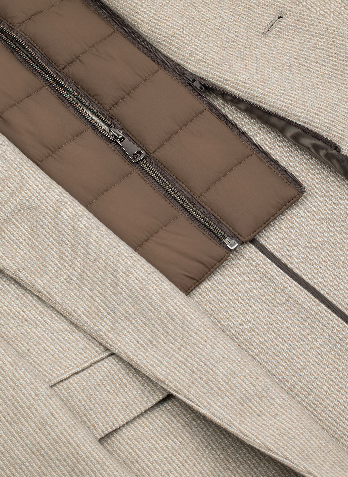 PAKO LORENTE - Beżowa marynarka męska z odpinaną stójką - Pako Lorente