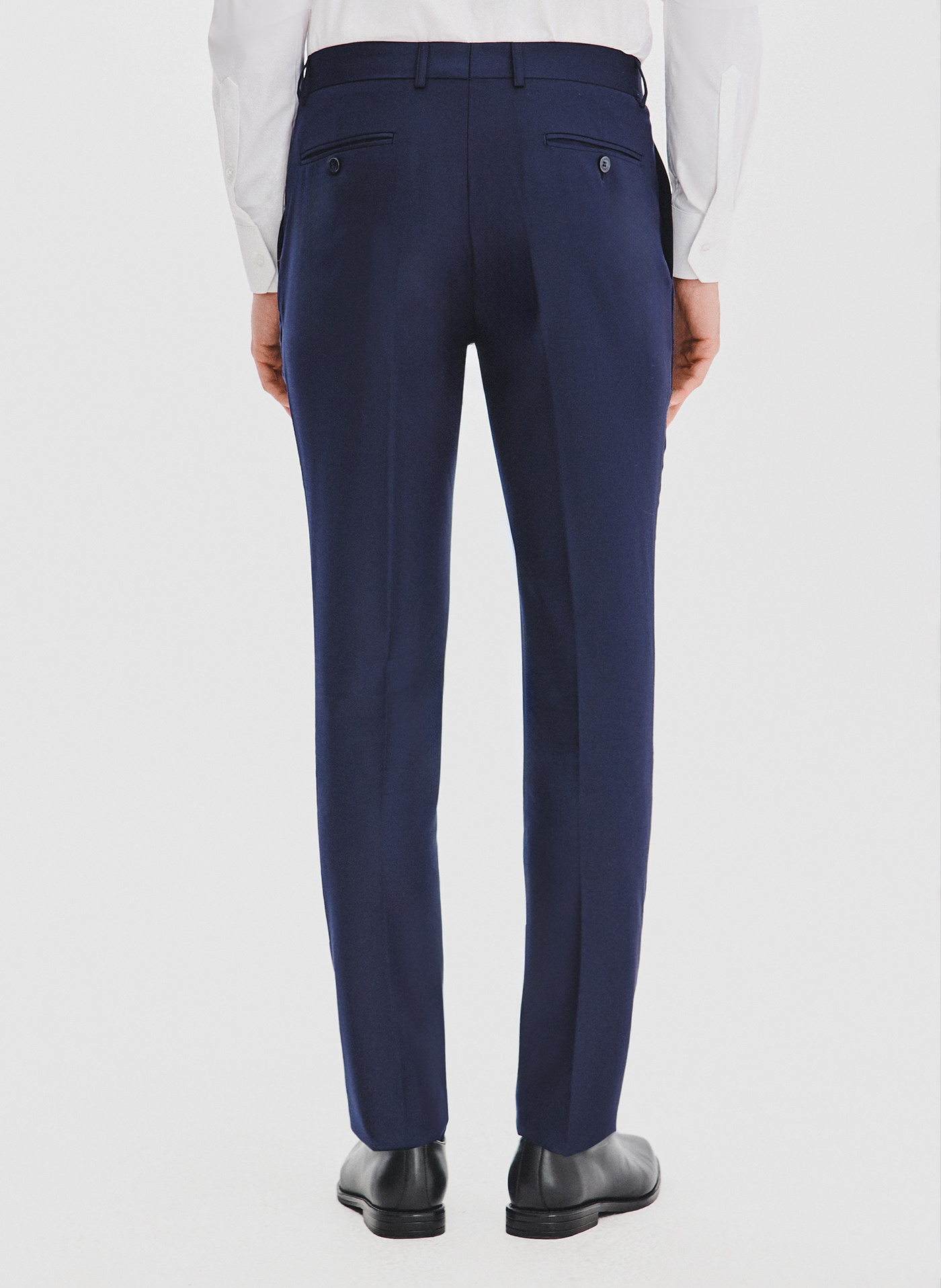 PAKO LORENTE - Granatowy garnitur męski z wełną - Pako Lorente