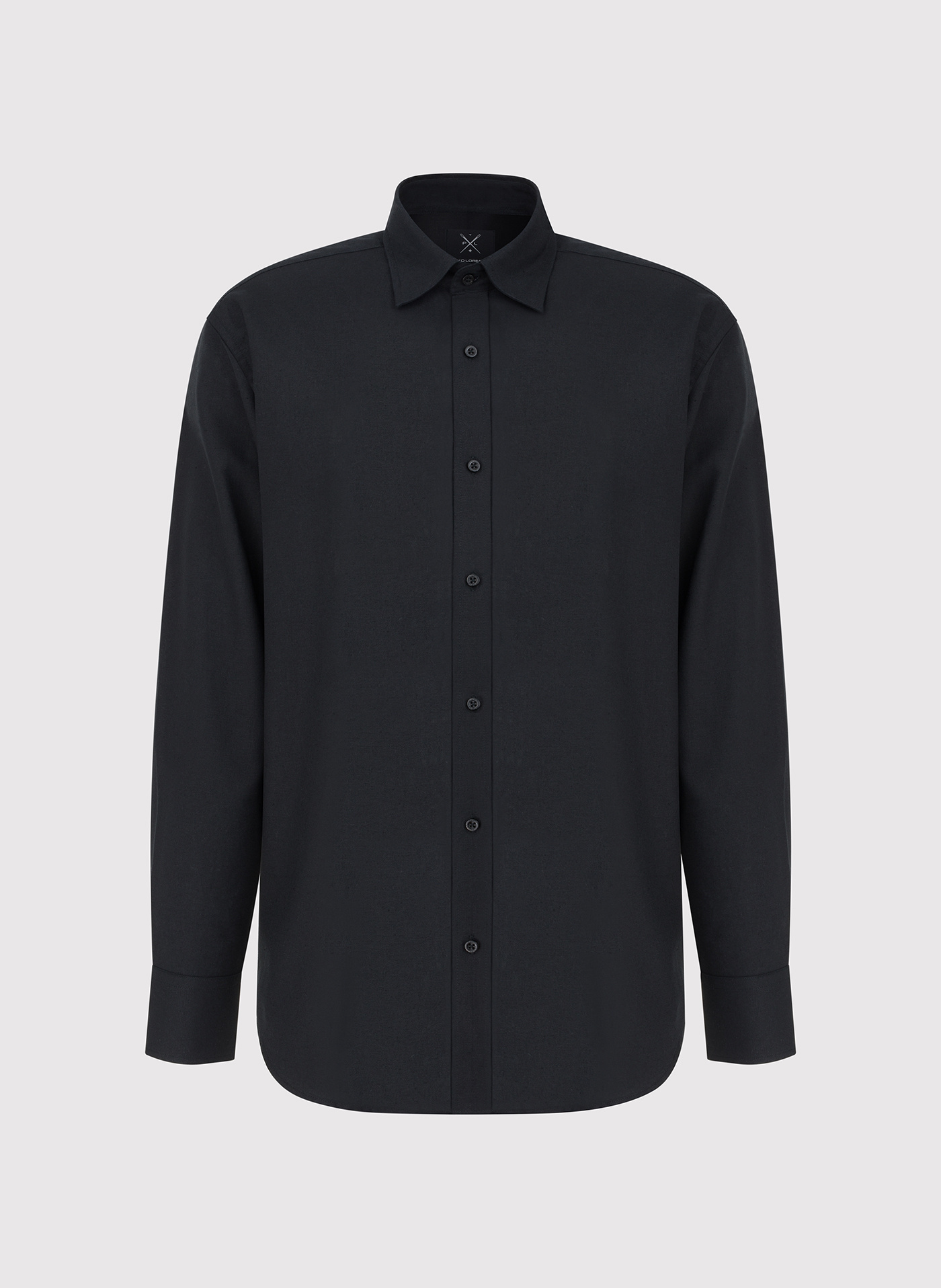 Czarna koszula z lnu i bawełny - Pako Lorente